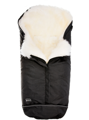 Bozz Lammeskinnspose Langhåret, Black Melange/White