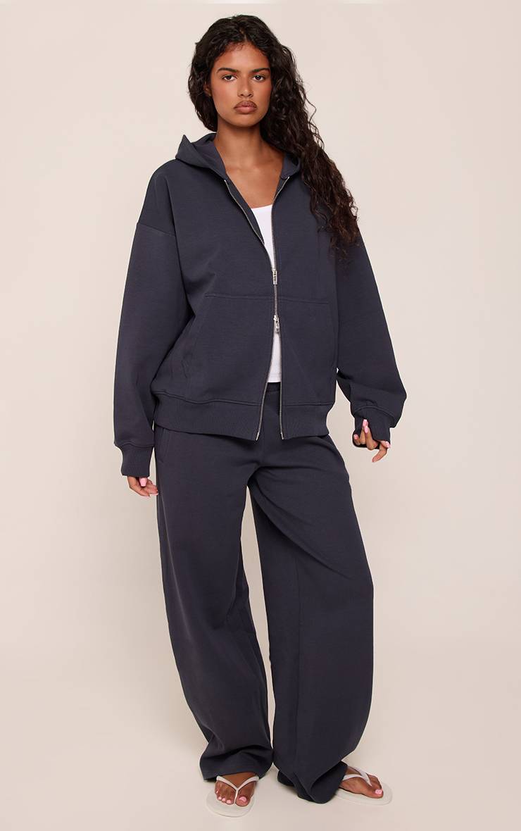 Bleu Marine Joggers Larges En Jersey Interlock