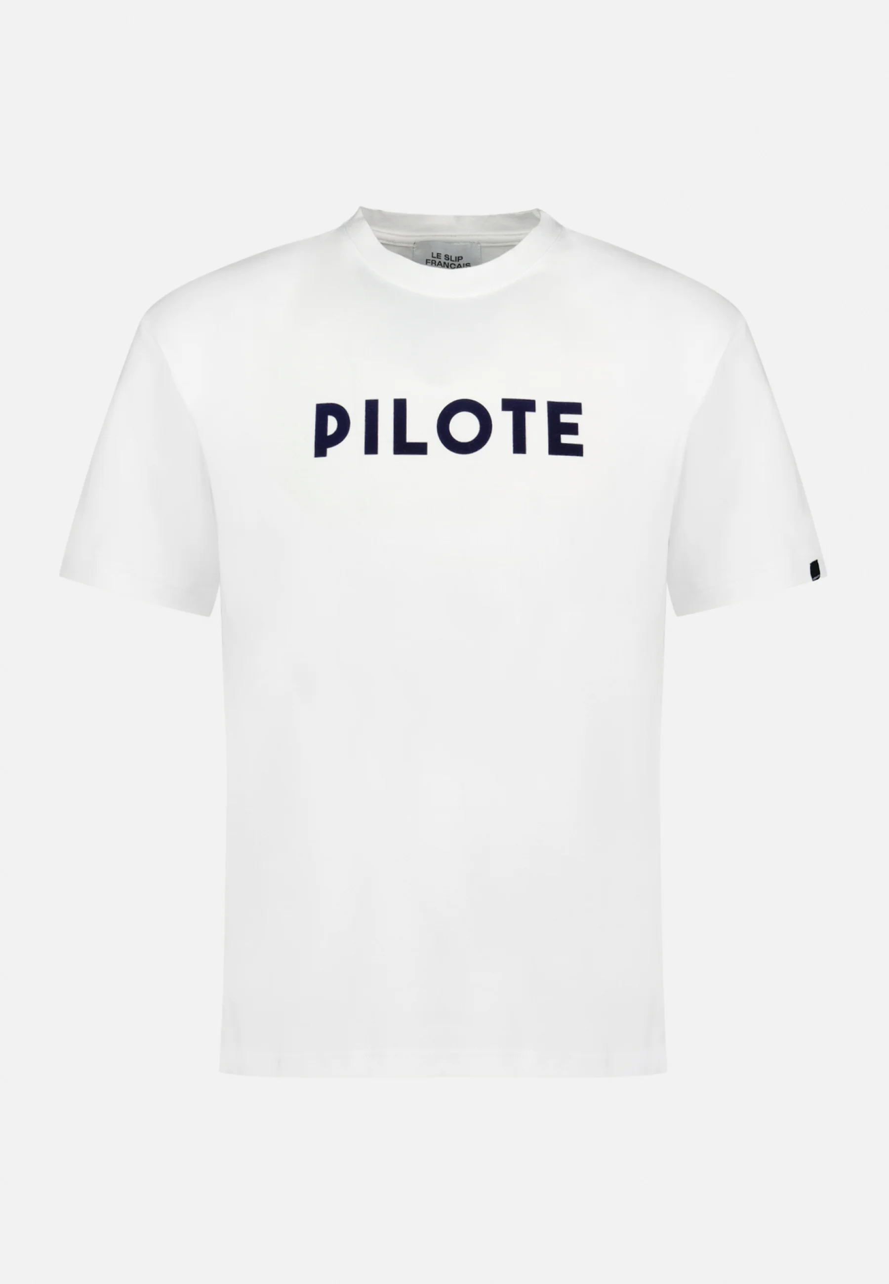 T-shirt col rond en coton-Jean-F Blanc