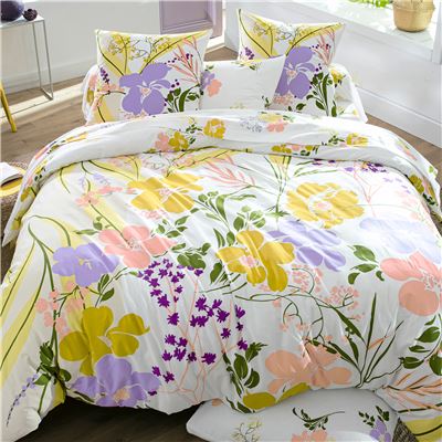 Linge de lit imprimé fleuri - BECQUET CRÉATION
