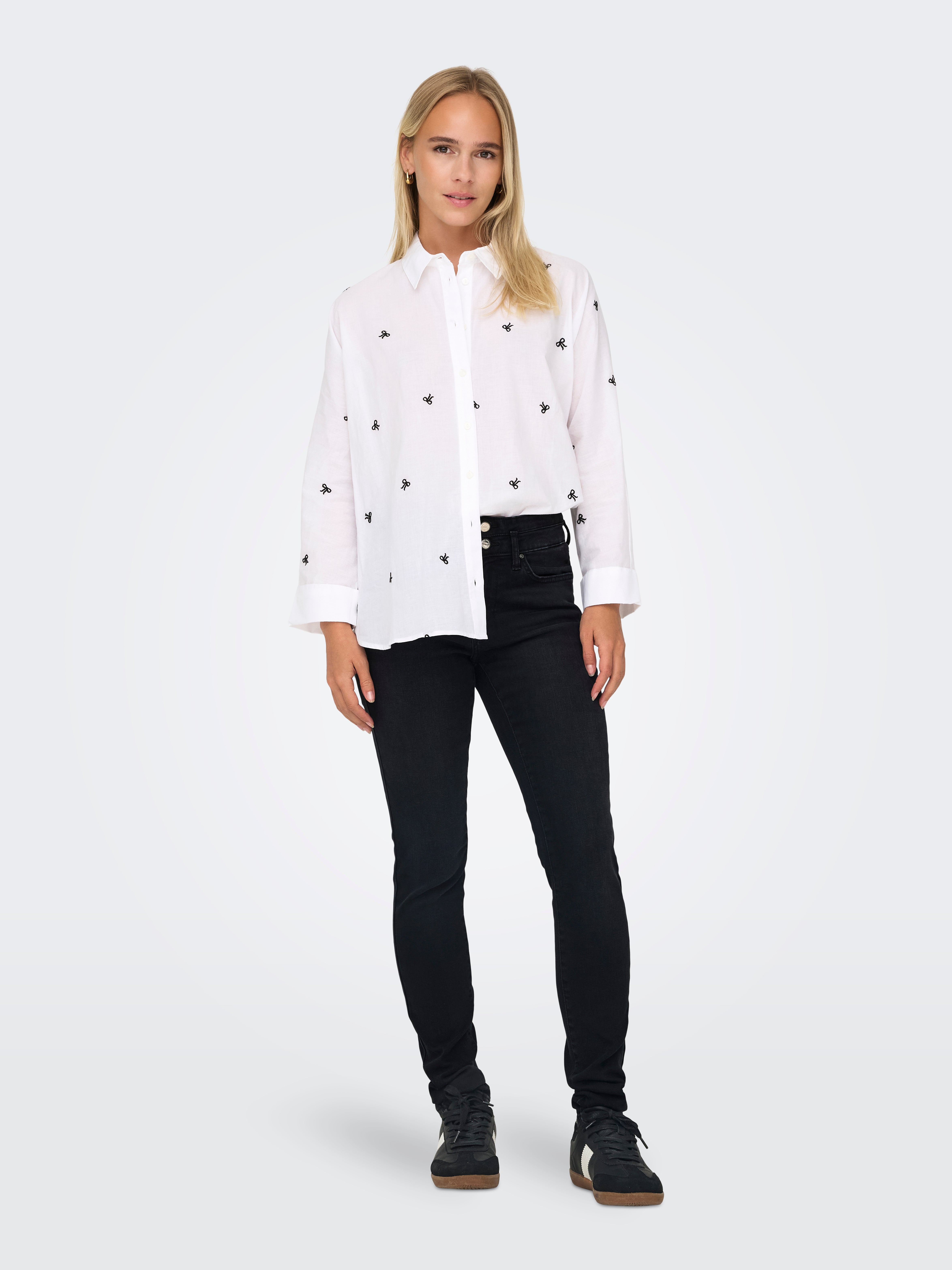 ONLBLUSH Mittlere Taille Skinny Fit Jeans Washed Black