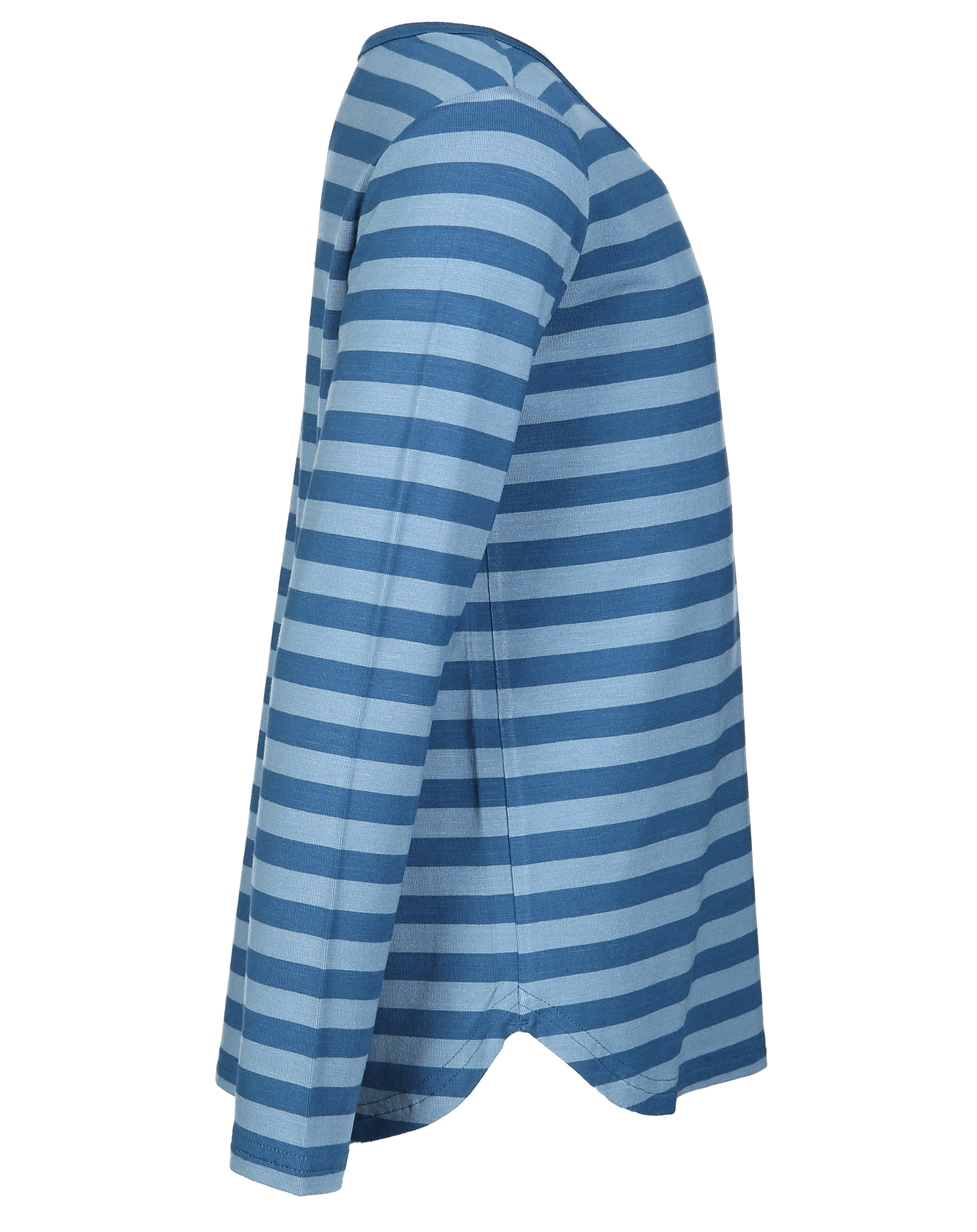 Jersey-Langarmshirt MERISILLI gestreift in dove/real teal