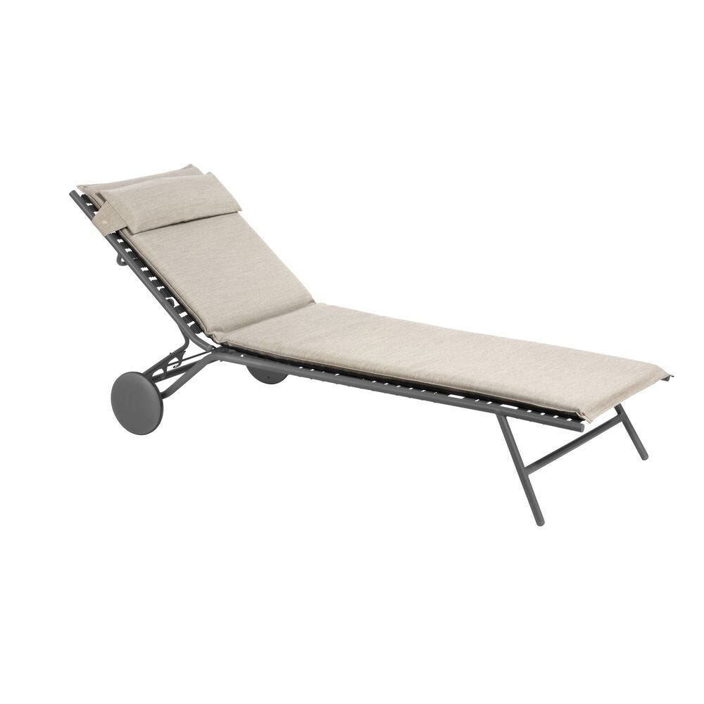 Gepolsterte Sonnenliege Bayanne II Hedona Beige Latte