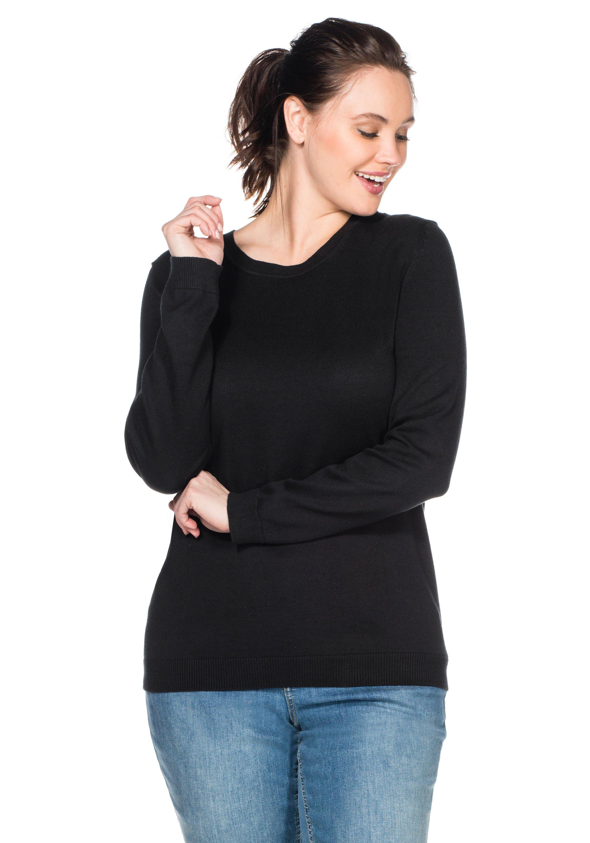 Pullover aus Feinstrick mit Rundhalsausschnitt
