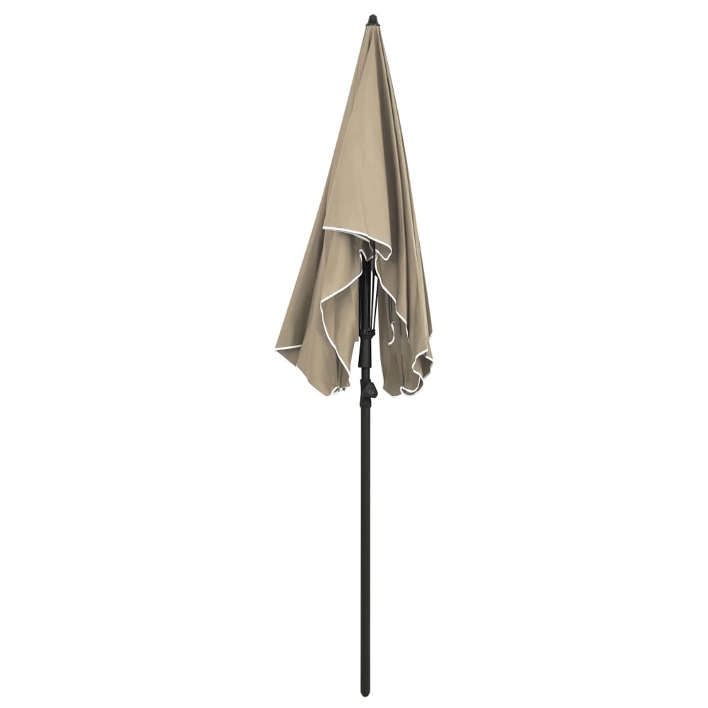 Parasol de jardin avec mât 200 x 130 cm taupe