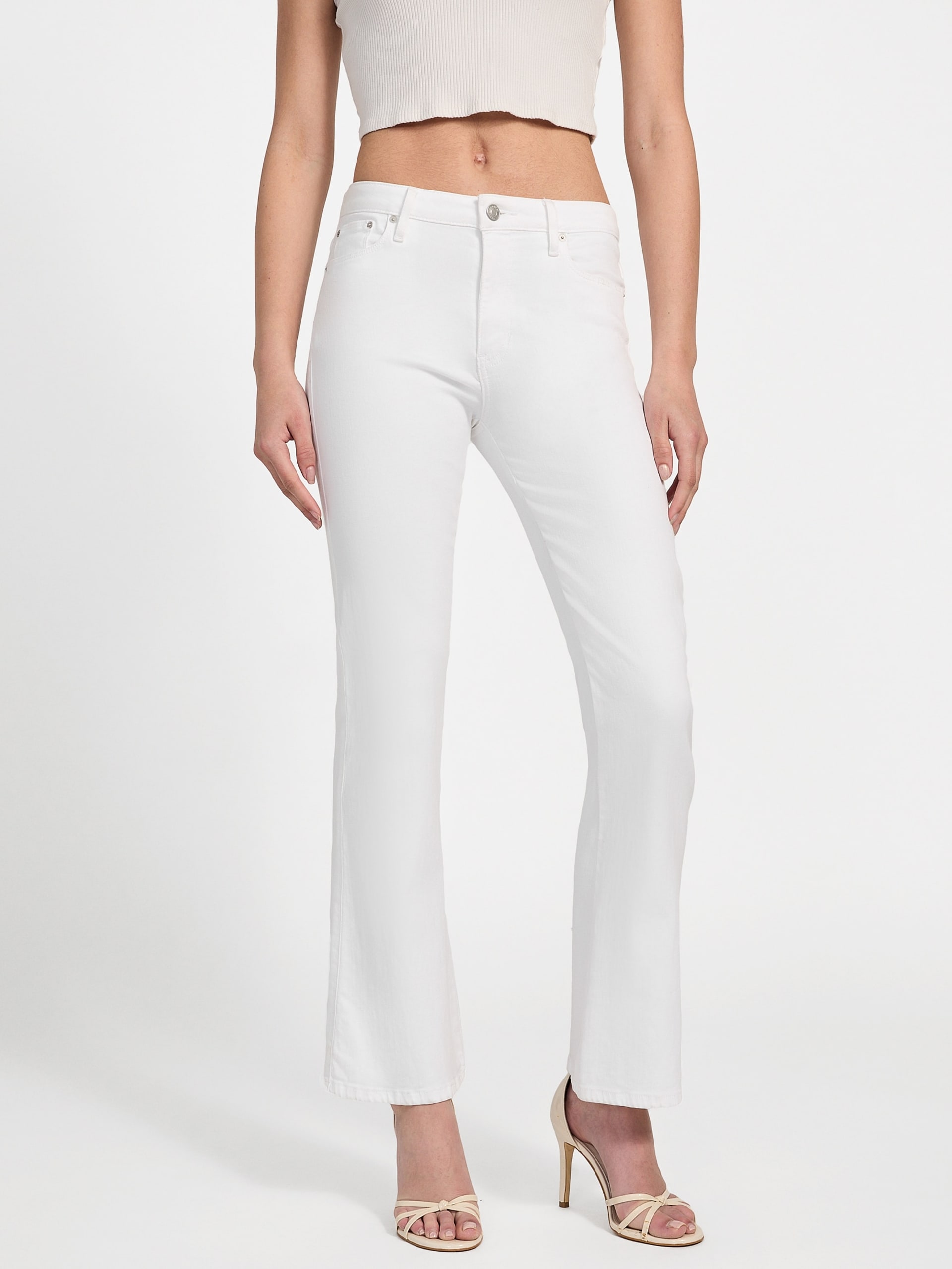 Calça jeans boca de sino sexy