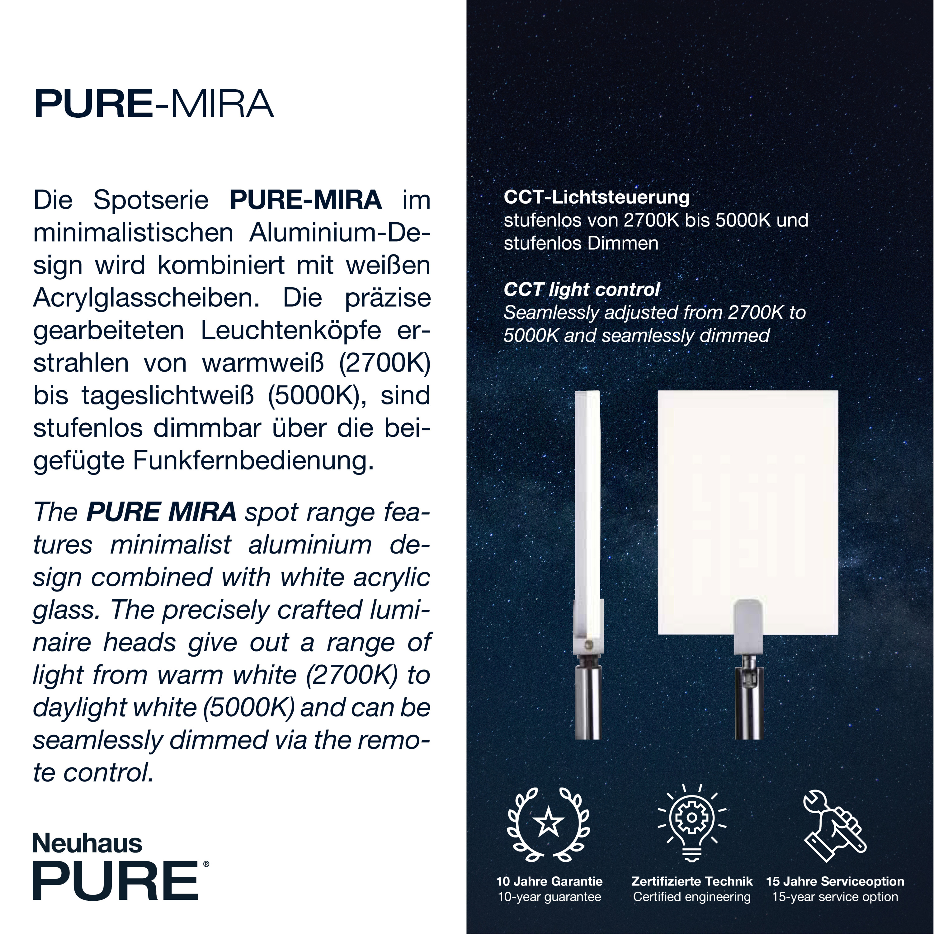 Deckenleuchte PURE MIRA