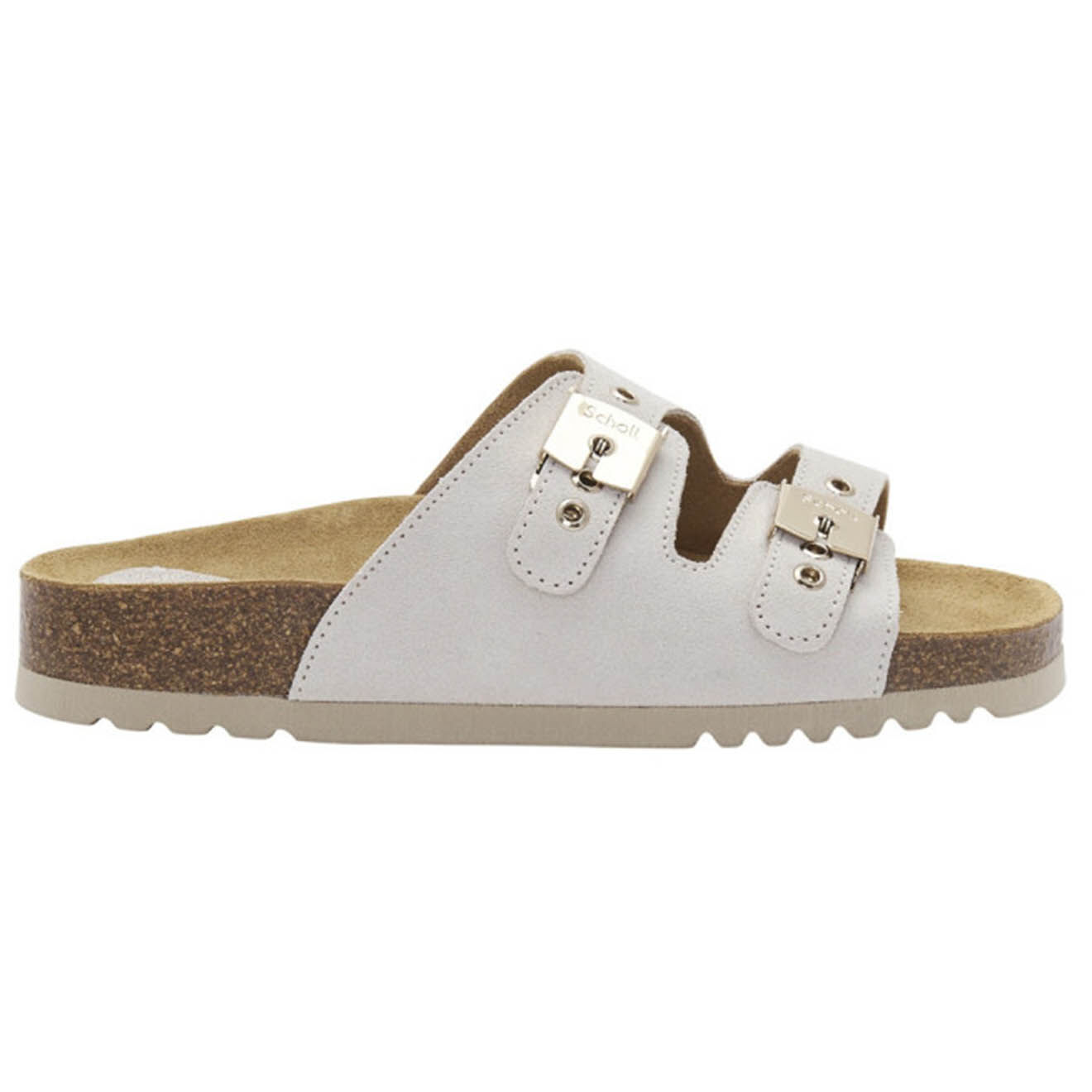 Scholl Mules en Velours de Cuir Alba beiges