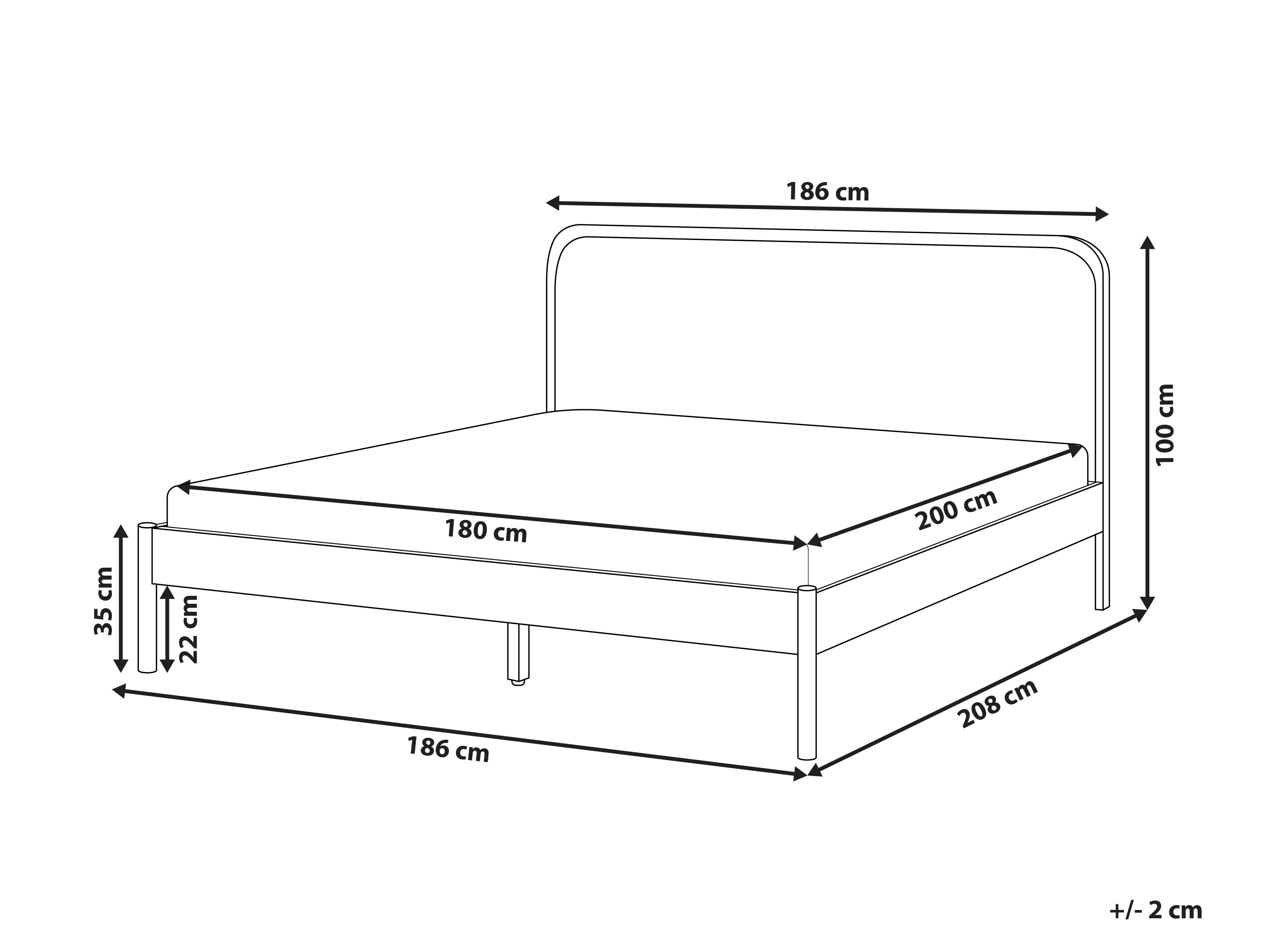 Bed Dennenhout DOSCHES 180 x 200 cm Lichtbruin