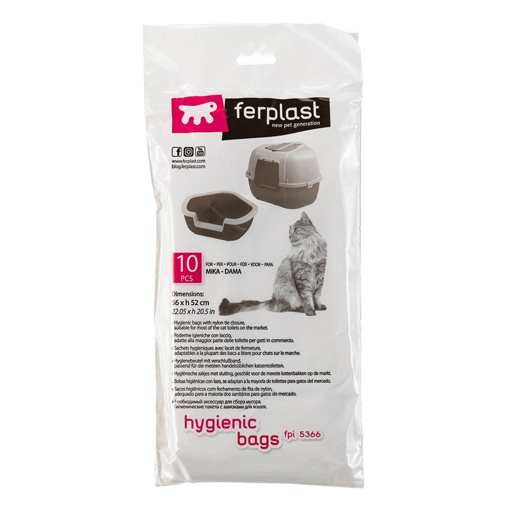 Ferplast sachets de rechange hygiéniques litière chats mika dama 10 pièces