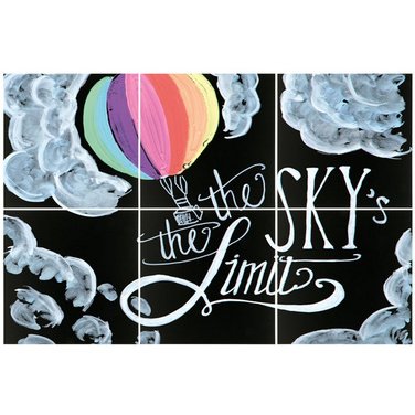 Ardoise murale Silhouette CHALKBOARD XXL, set de 6