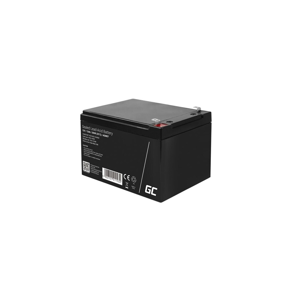 Green Cell AGM Batteri 12V 12Ah