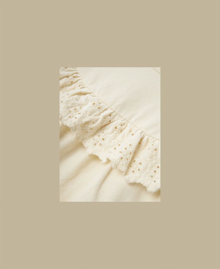 Lil' Atelier NMFSAKU LS LOOSE EMB TOP 2511-KU S Turtledove