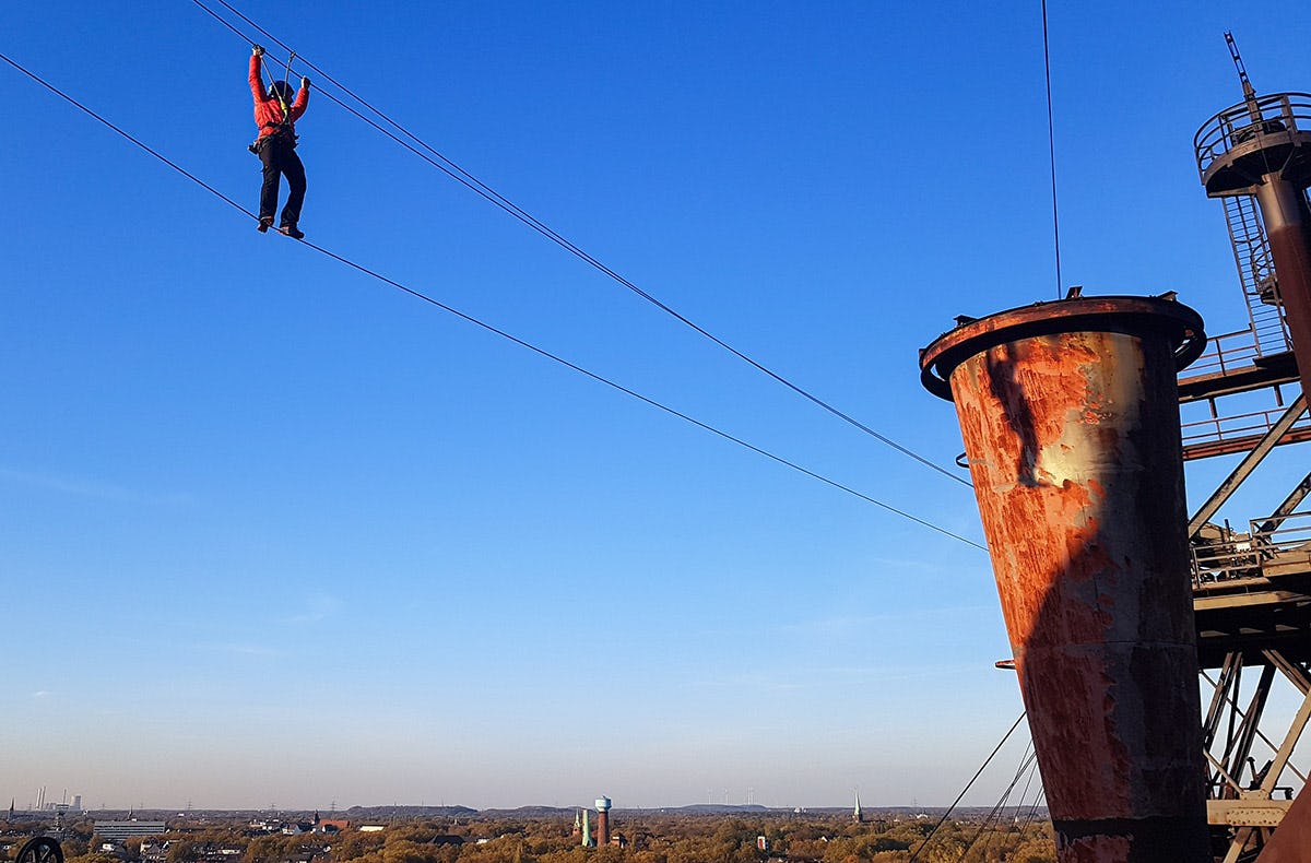 Hochseilgarten Duisburg - Klettern im Hochofen