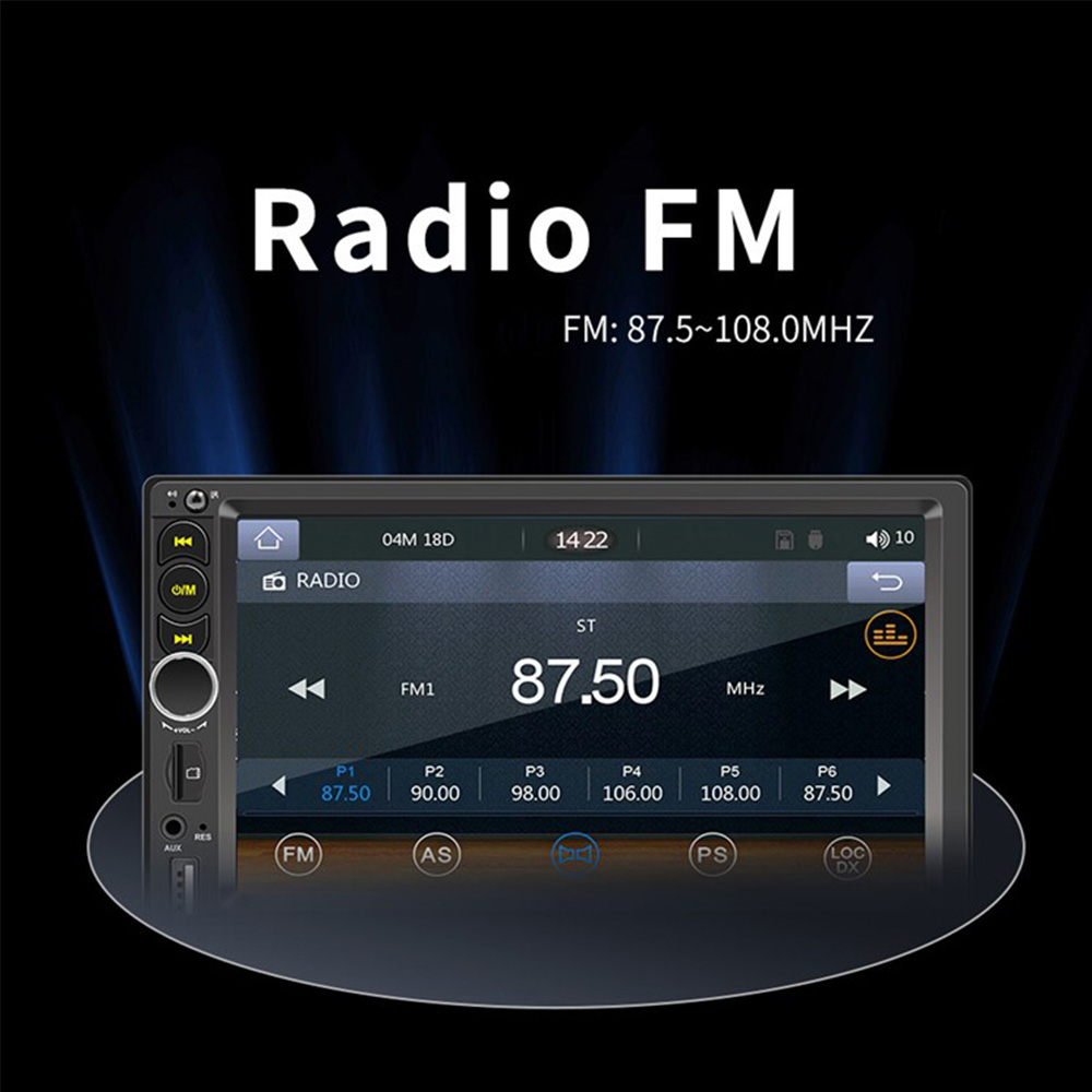 (178x100mm) Digitales Auto Radio FM Bluetooth MP5 Player mit 7