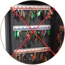 Porte-clés, magnétique, noir, pack de 50