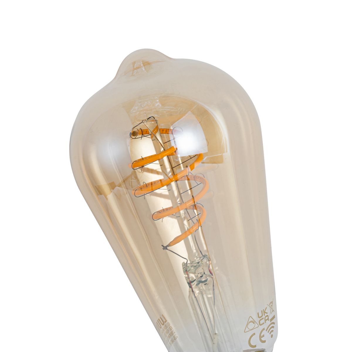 Smart E27 dimbare LED lamp ST64 amber 4.9W 320 lm 2500K