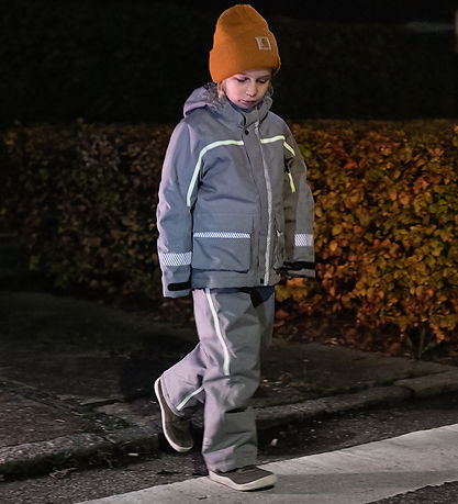Ildhu Winterjacke - Norly - Light Grey m. Fluoreszierend Reflekt