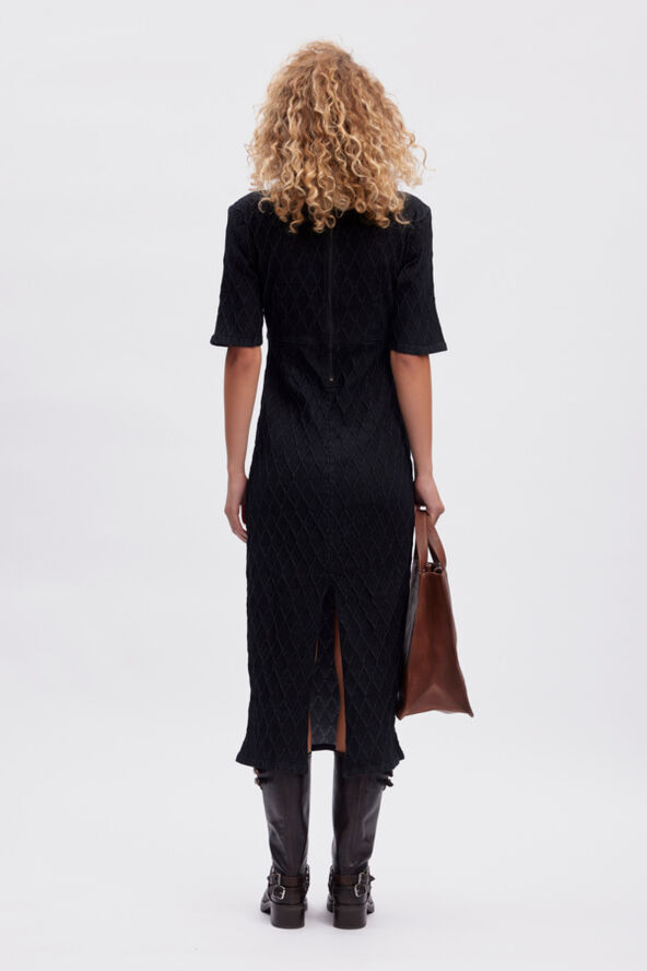 Gestuz RozerinGZ SS long dress Dark black wash