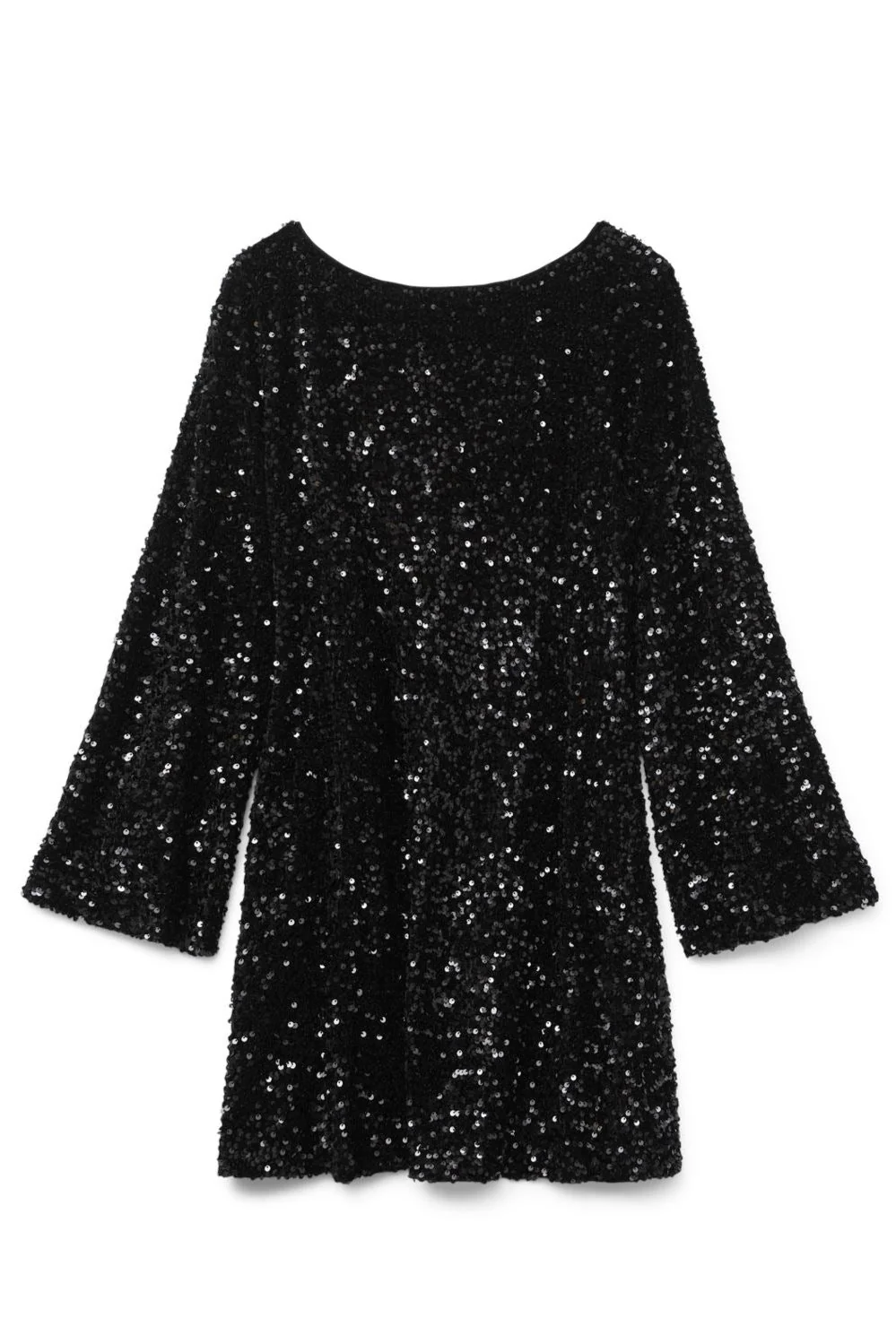Vero Moda Vmlaila Ls Sequin Bow Dress 4682968 black