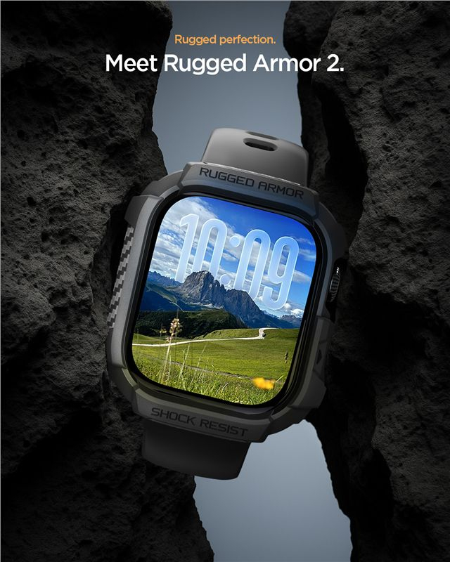 Apple Watch (42mm) Rugged Armor 2 Case Bumper (ACS10491) - Schwarz