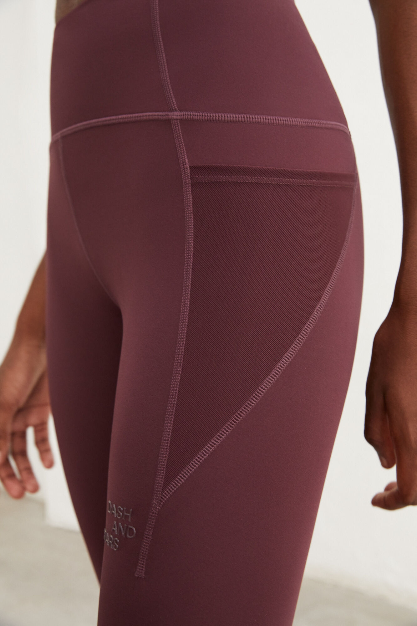 Leggings compridas elásticas 4D roxas - Rosa