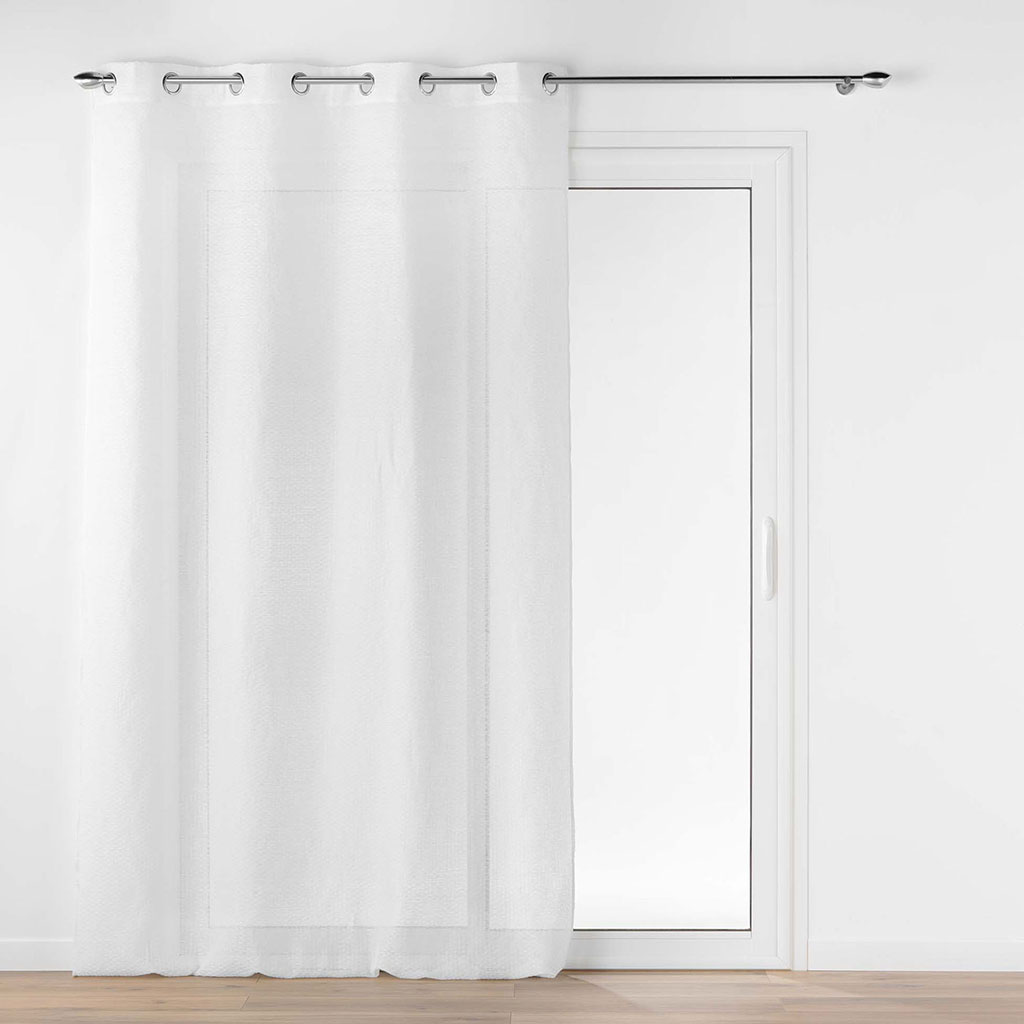Voilage à œillets blanc OPHELIA 140x240cm