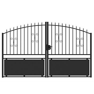 Portail Jardimat métal Gordes noir - 350 x h.150/170 cm