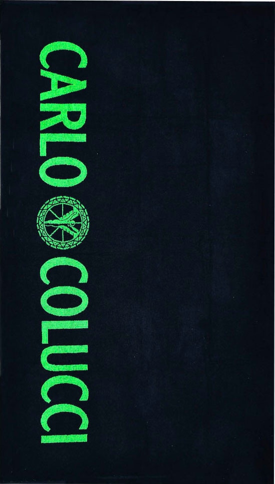 CARLO COLUCCI Strandtuch »Tomaso« mit auffälligem Carlo Colucci Logo und Schriftzug in neongrün