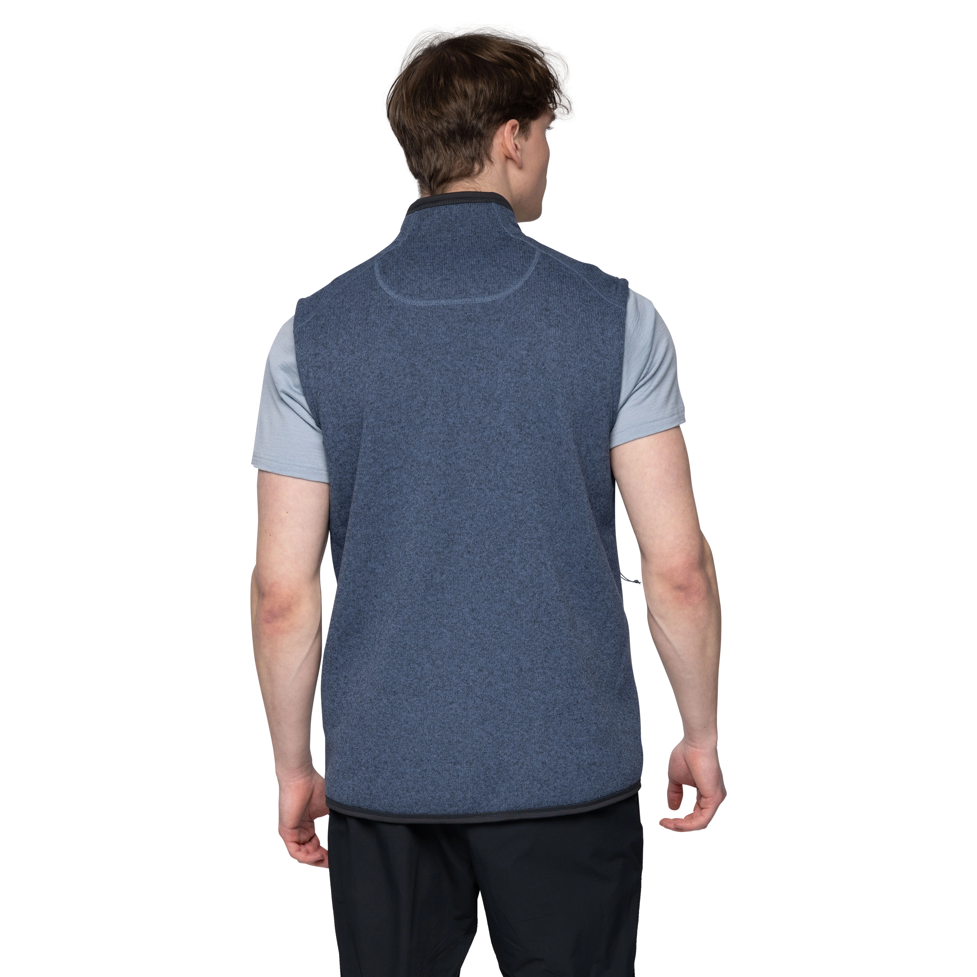 Kamphaug Knitted Vest Men Granite Blue