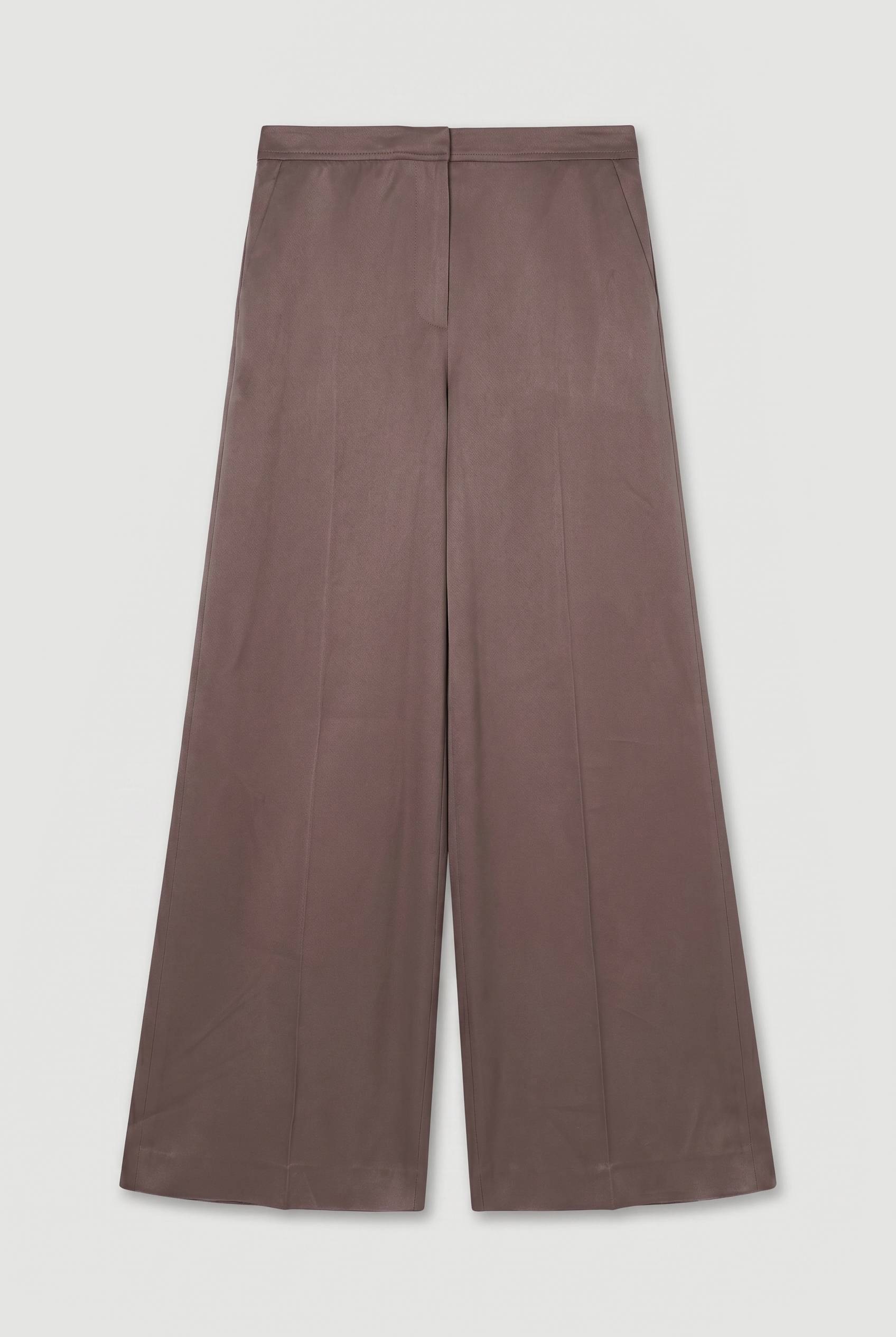 KarenMillen Pantalon Évasé Ajusté En Viscose Satinée
