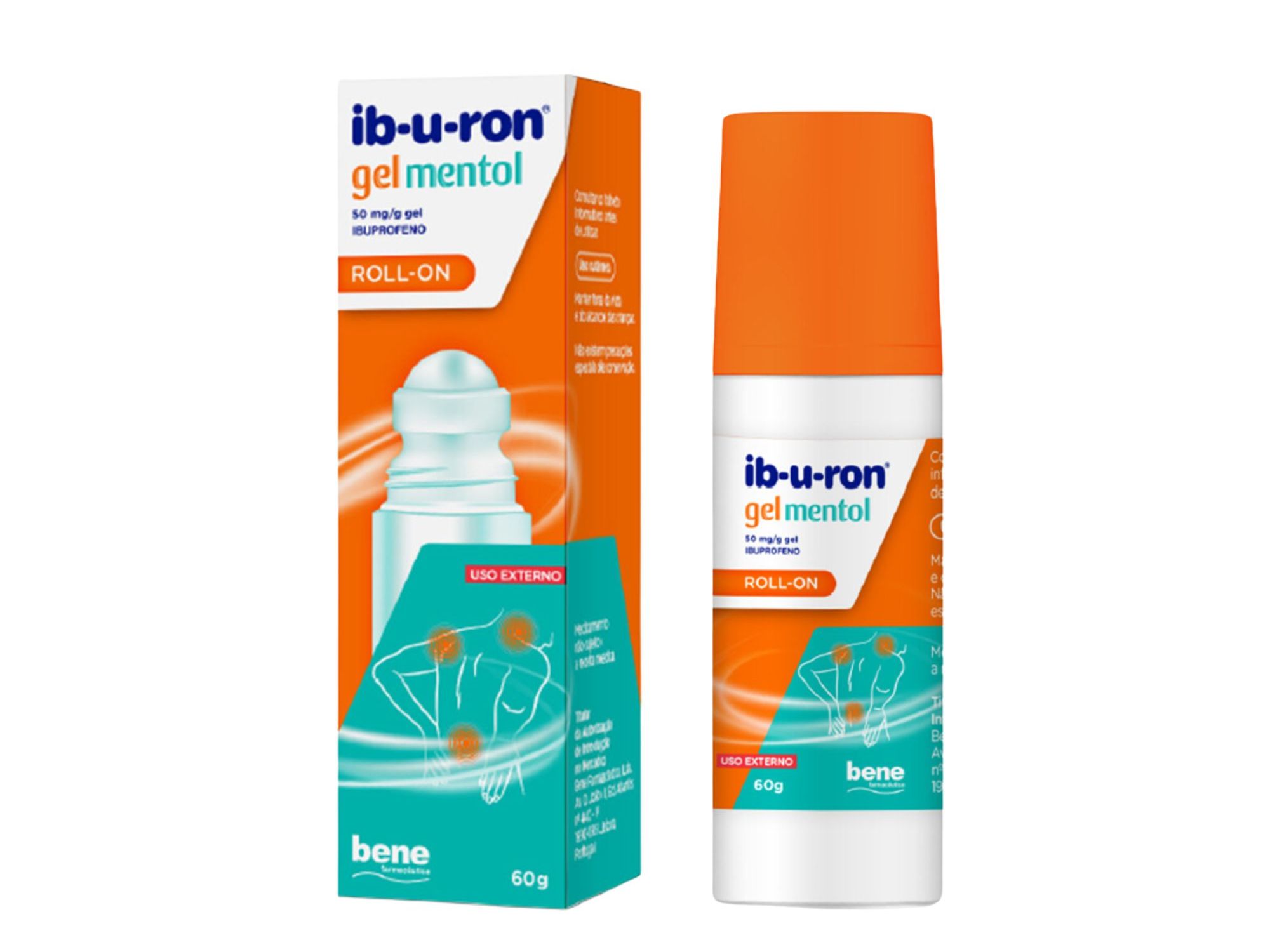 GEL IB-U-RON MENTOL ROLL-ON 50 MG/G 60 G