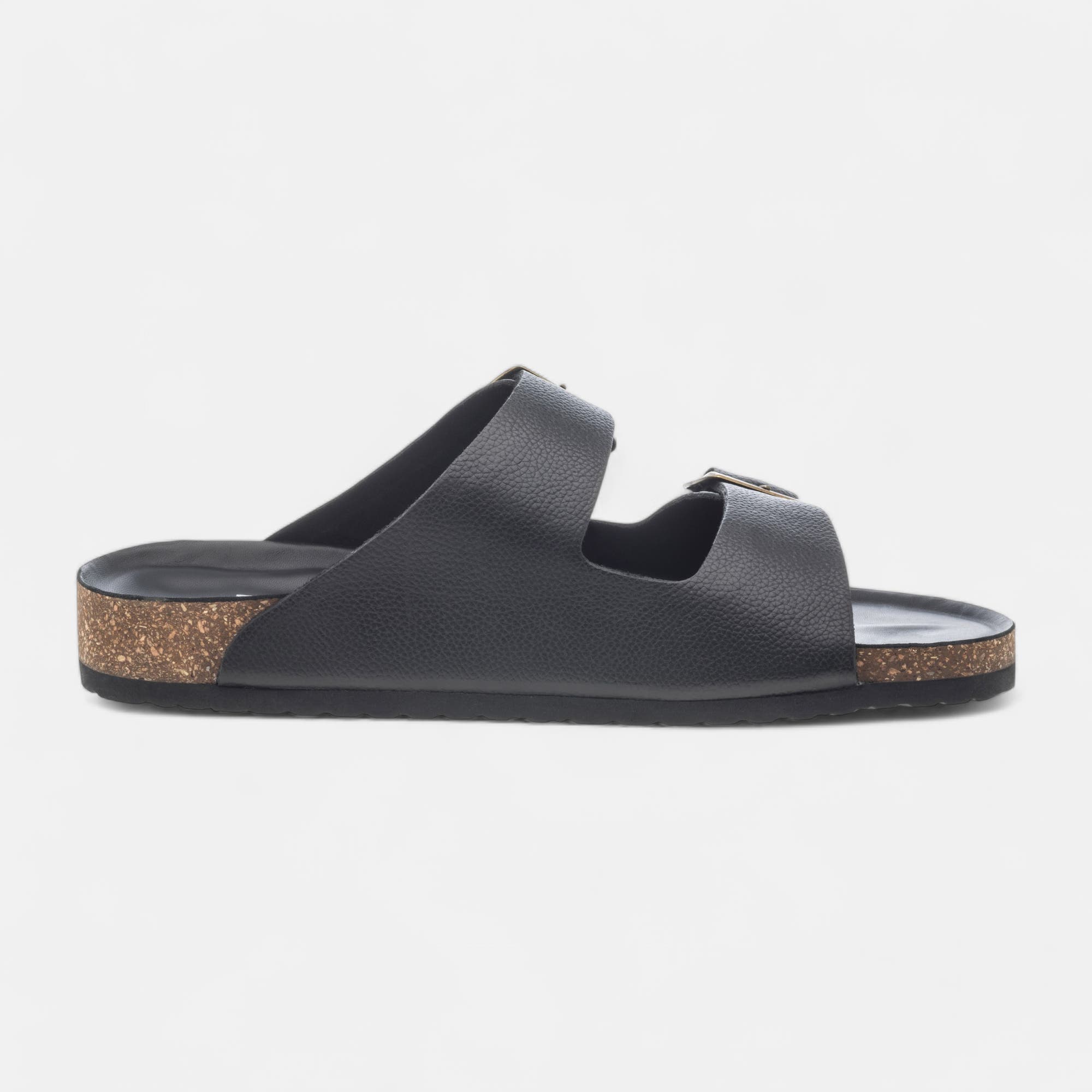 Mules Homme en cuir noir
