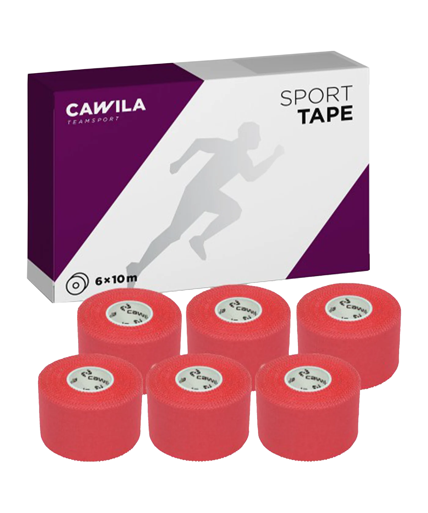 Cawila Sporttape COLOR 3,8m x 10m 6er Set Rot