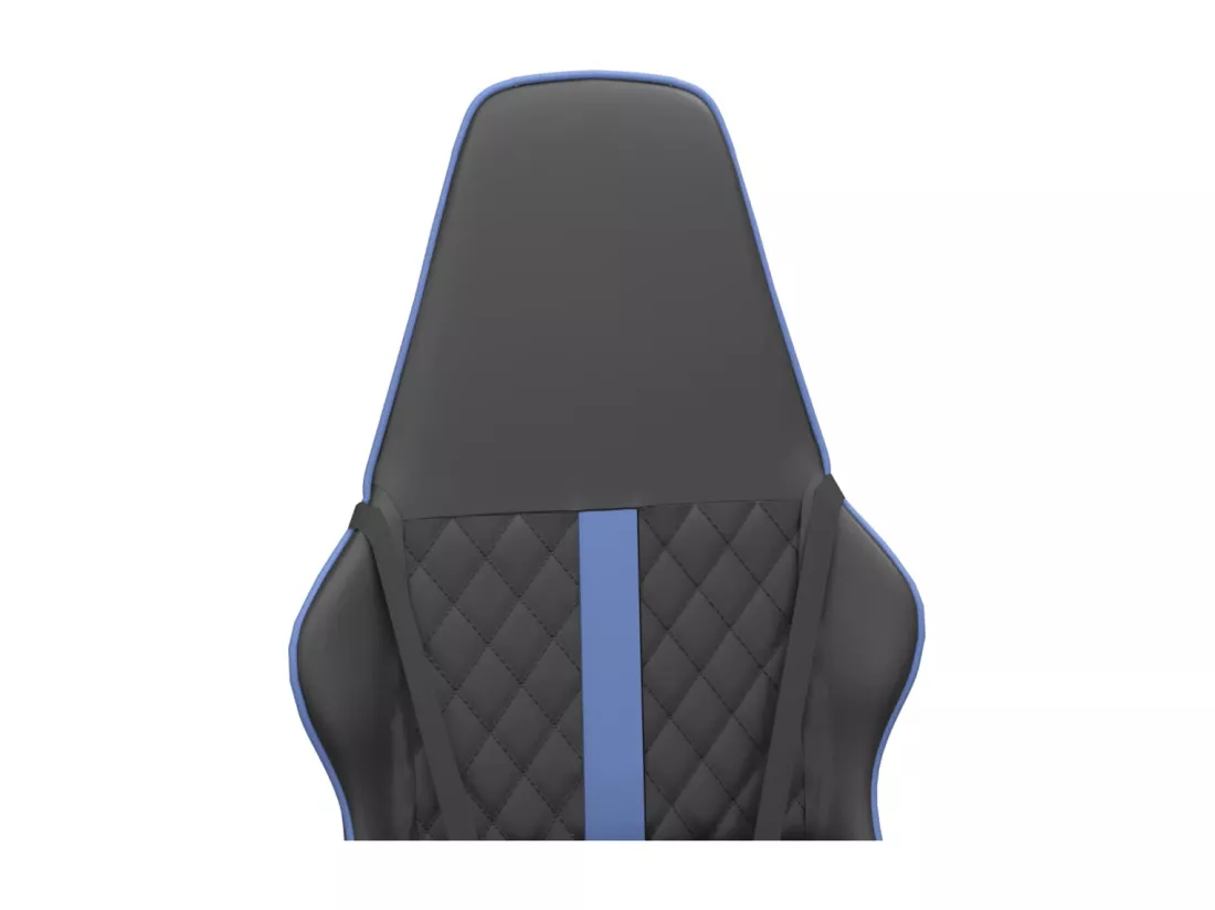 Chaise de jeu de massage bleu et noir similicuir