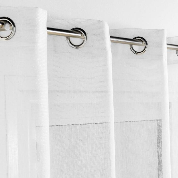 PANNEAU A OEILLETS 140X240CM FILS METAL SUNLINE BLANC ARGENT