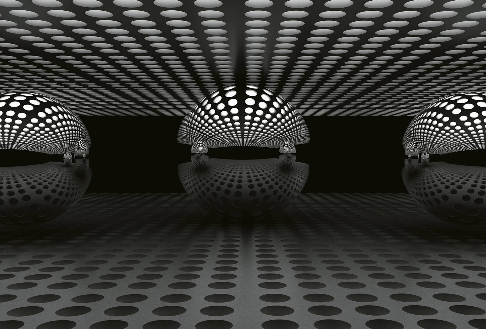 Fototapete DESIGNWALLS 2.0 - schwarz-grau - 3D-Art - 2,6 Meter