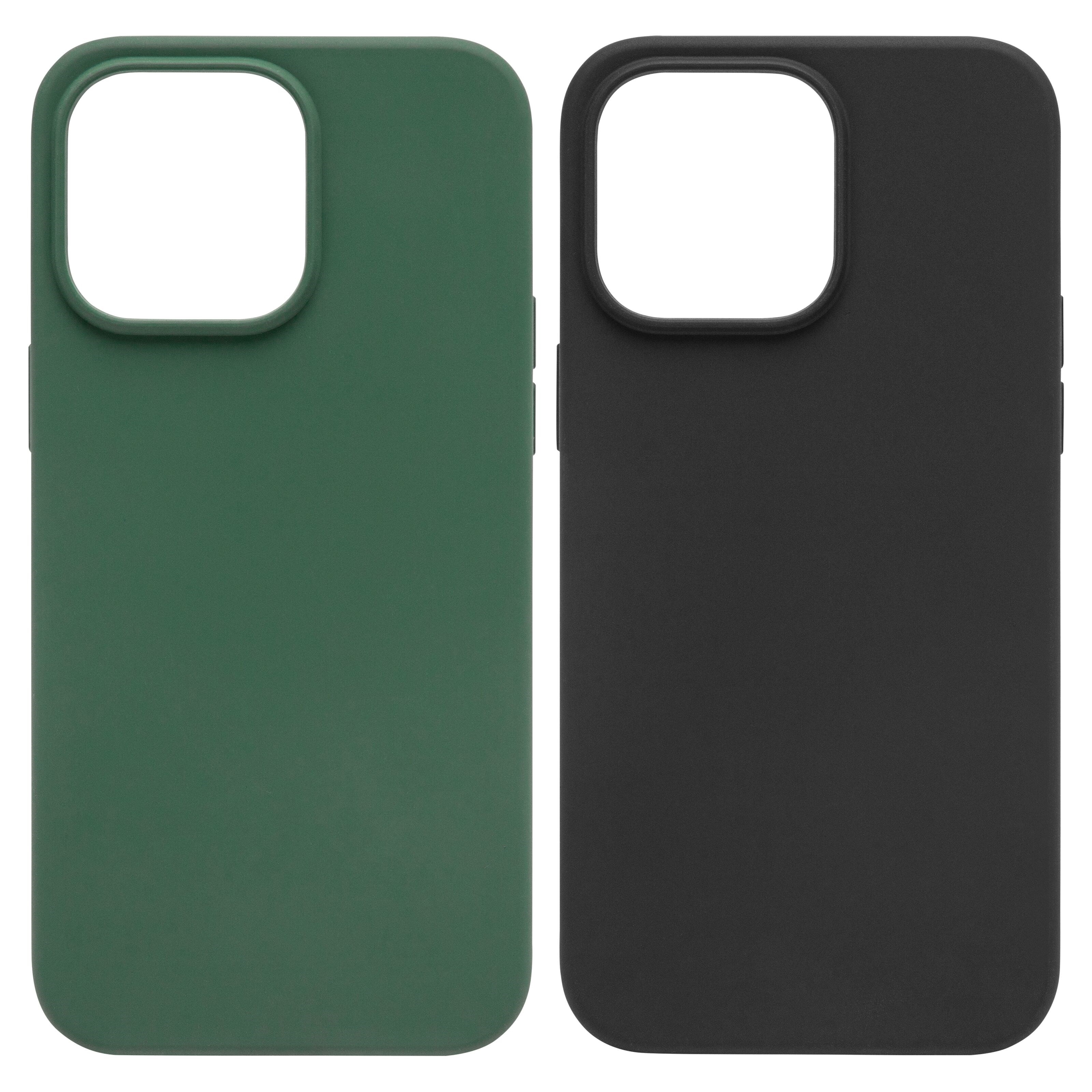 Linocell Rubber case for iPhone 15 Pro Max Svart