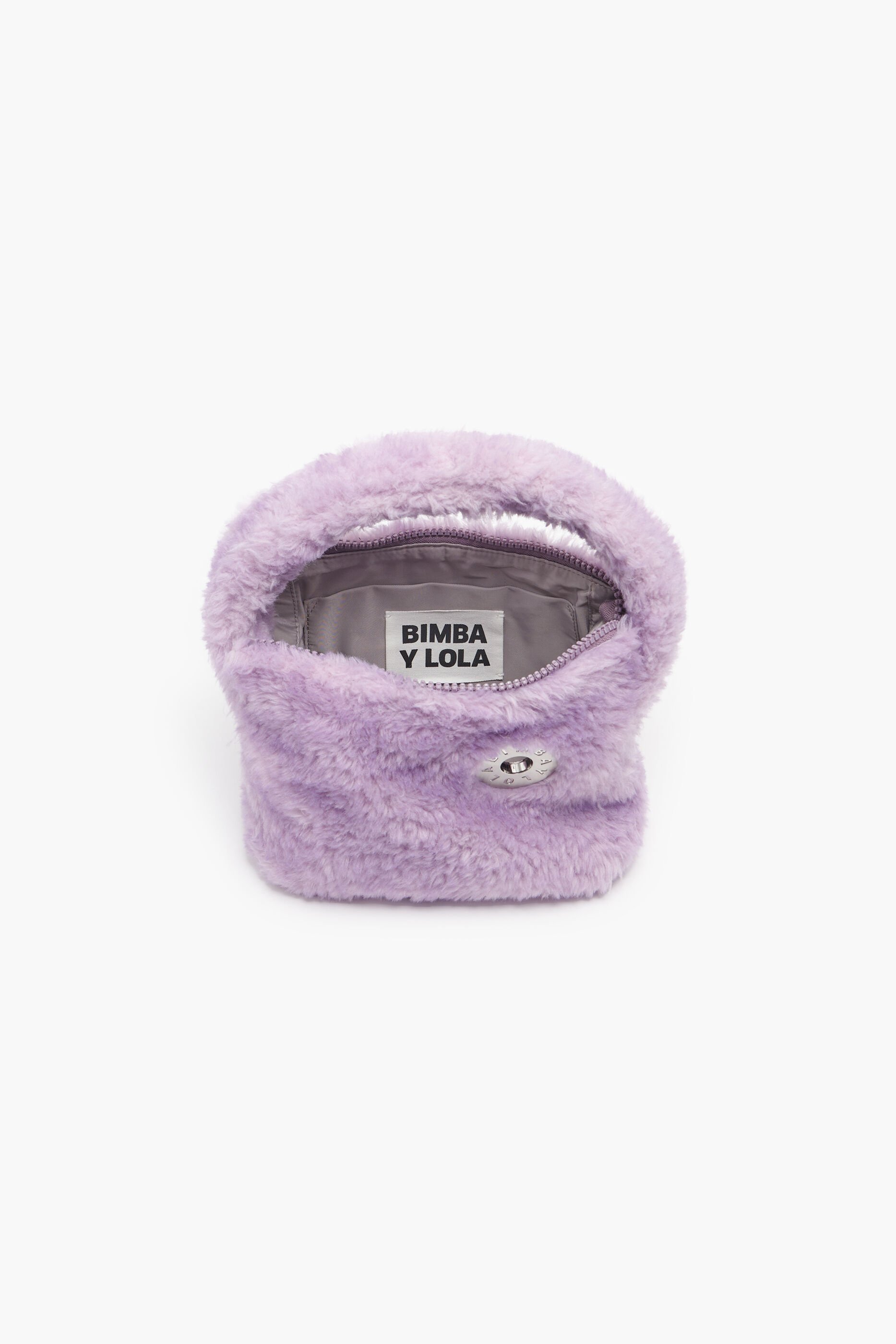 Bolsa hobo pequena com pele lilás