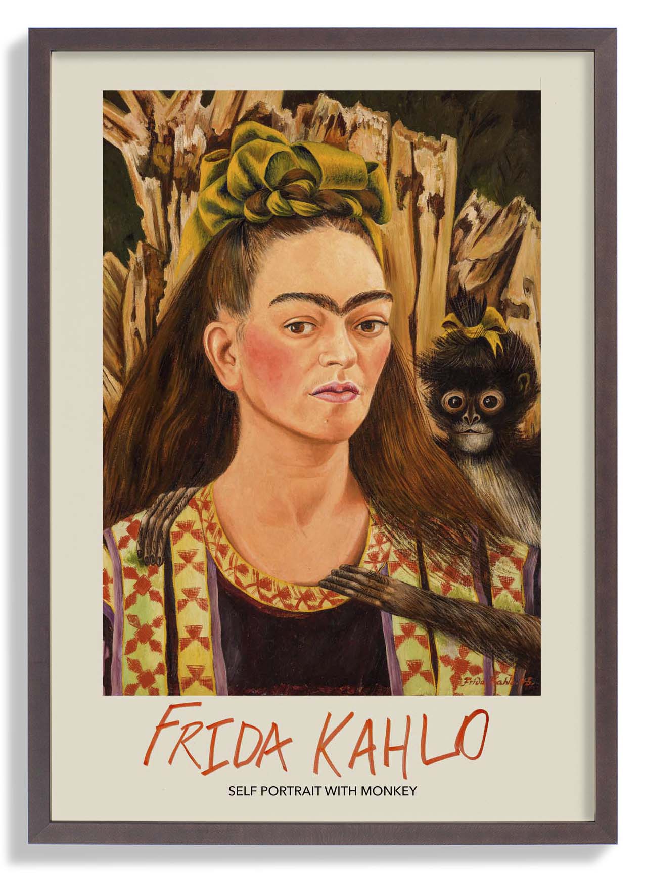 Selbstporträt mit Affe von Frida Kahlo Kunstausstellung