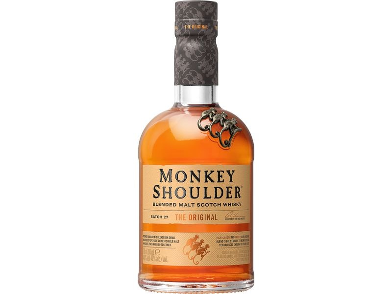 Monkey Shoulder Scotch Whisky Batch 27 Smooth and Rich 0.7 Blended Malt Scotch Whisky mit weichem, vollem und mildem Vanillearoma