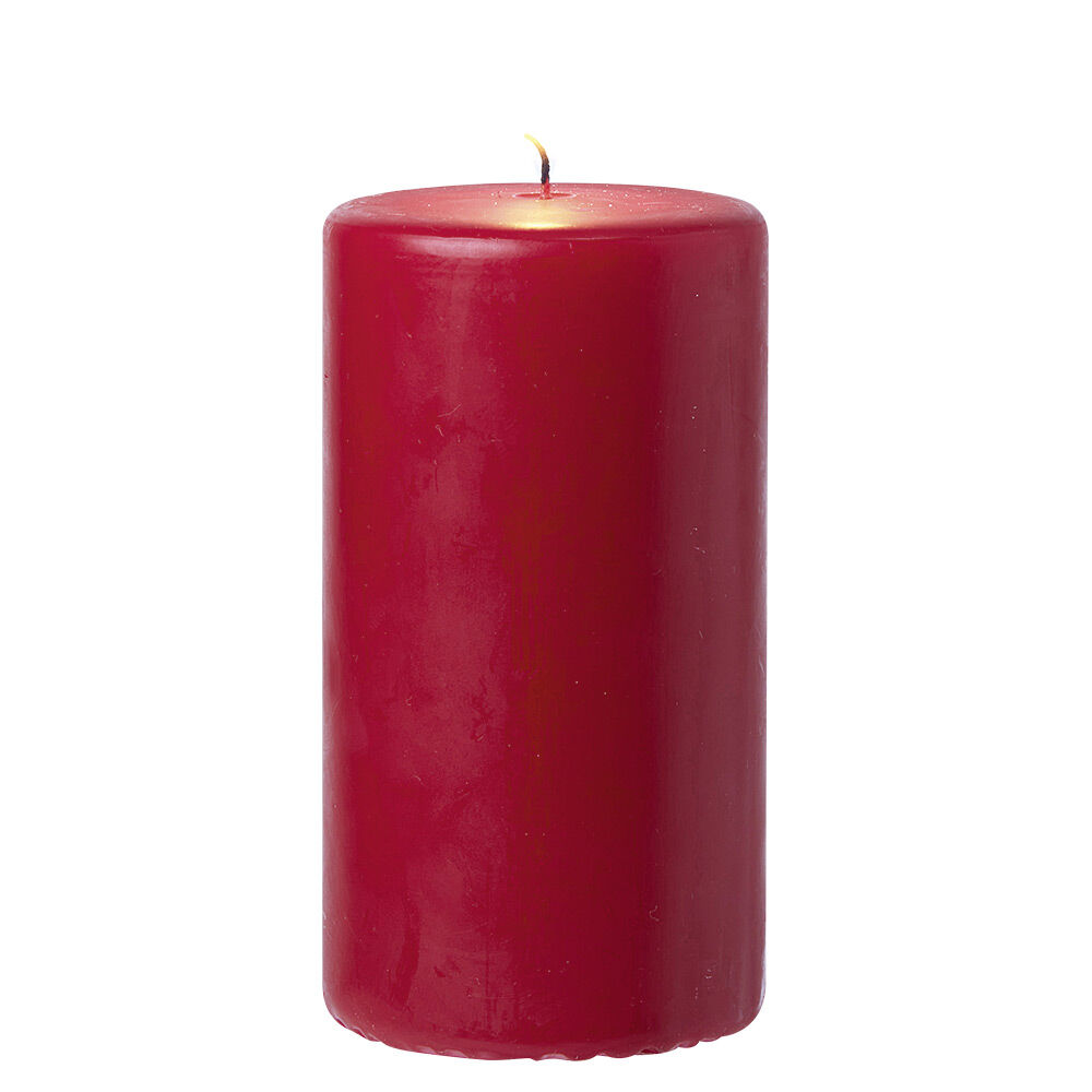 Bougie pilier rouge Ø7xH13,5 cm
