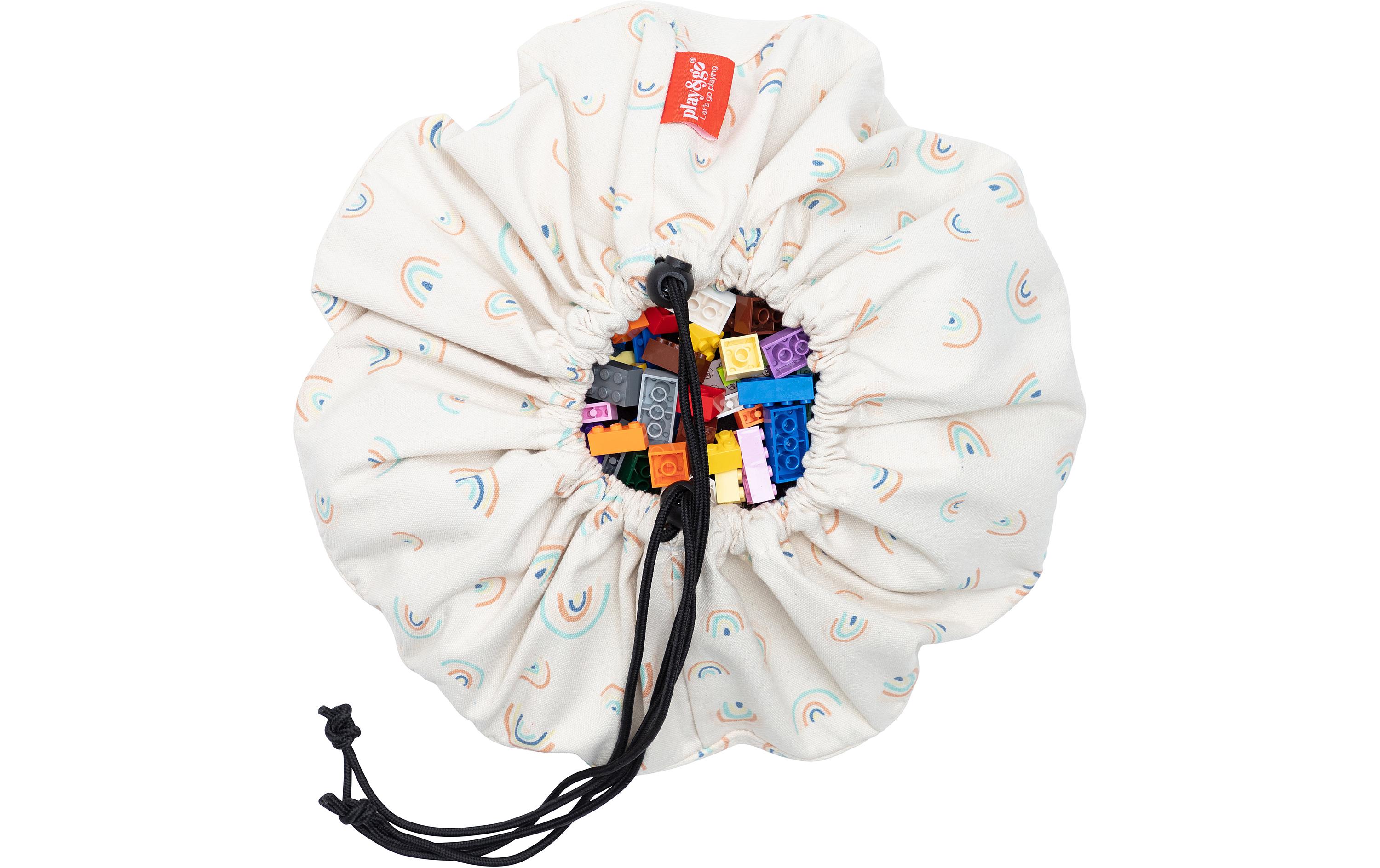 Spielzeugtasche Play & Go Mini Rainbow2-in-1-Funktion: Aufbewahrungssack und Spielmatte