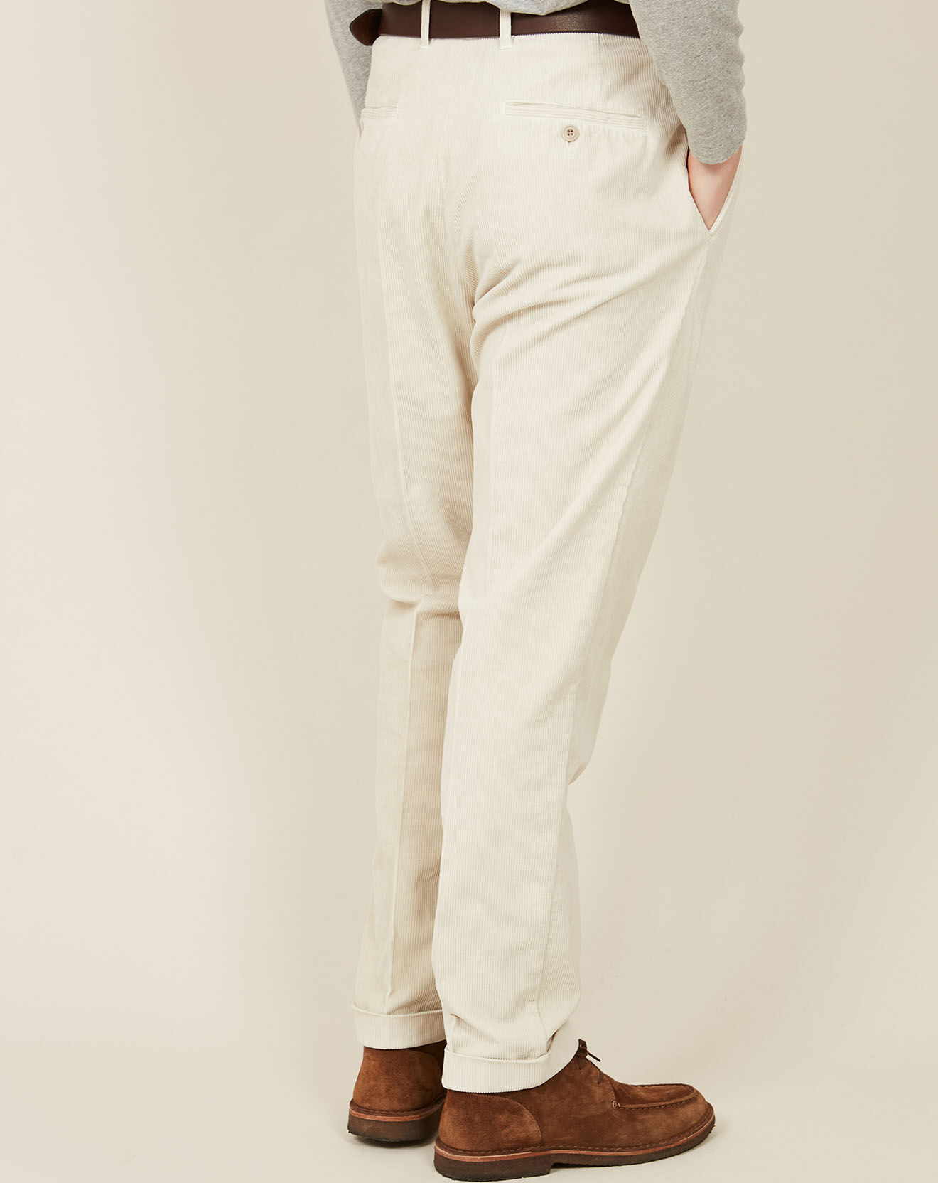 Hartford Pantalon en Velours côtelé Tom craie
