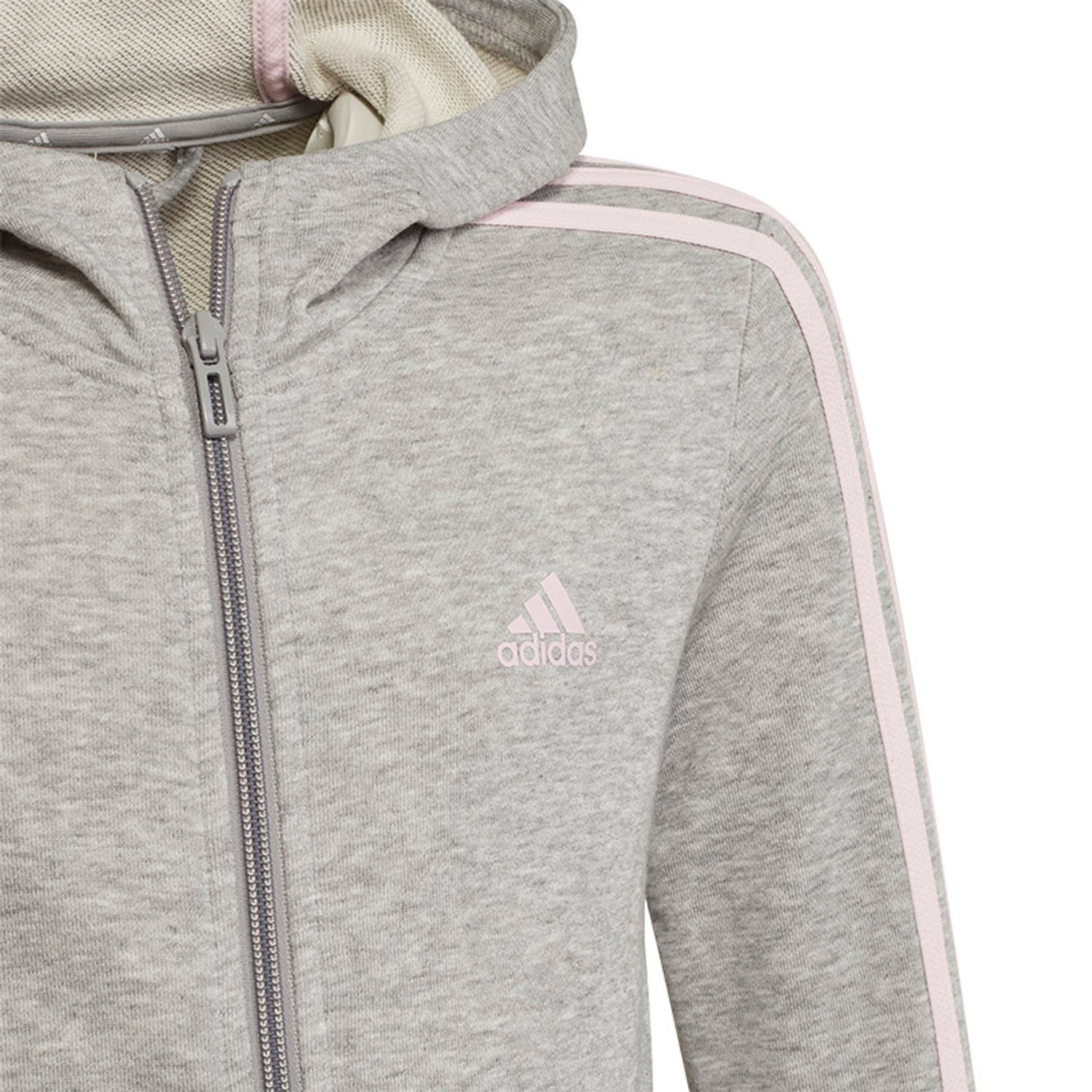 adidas 3 Stripes Full Zip Hoody Meisjes