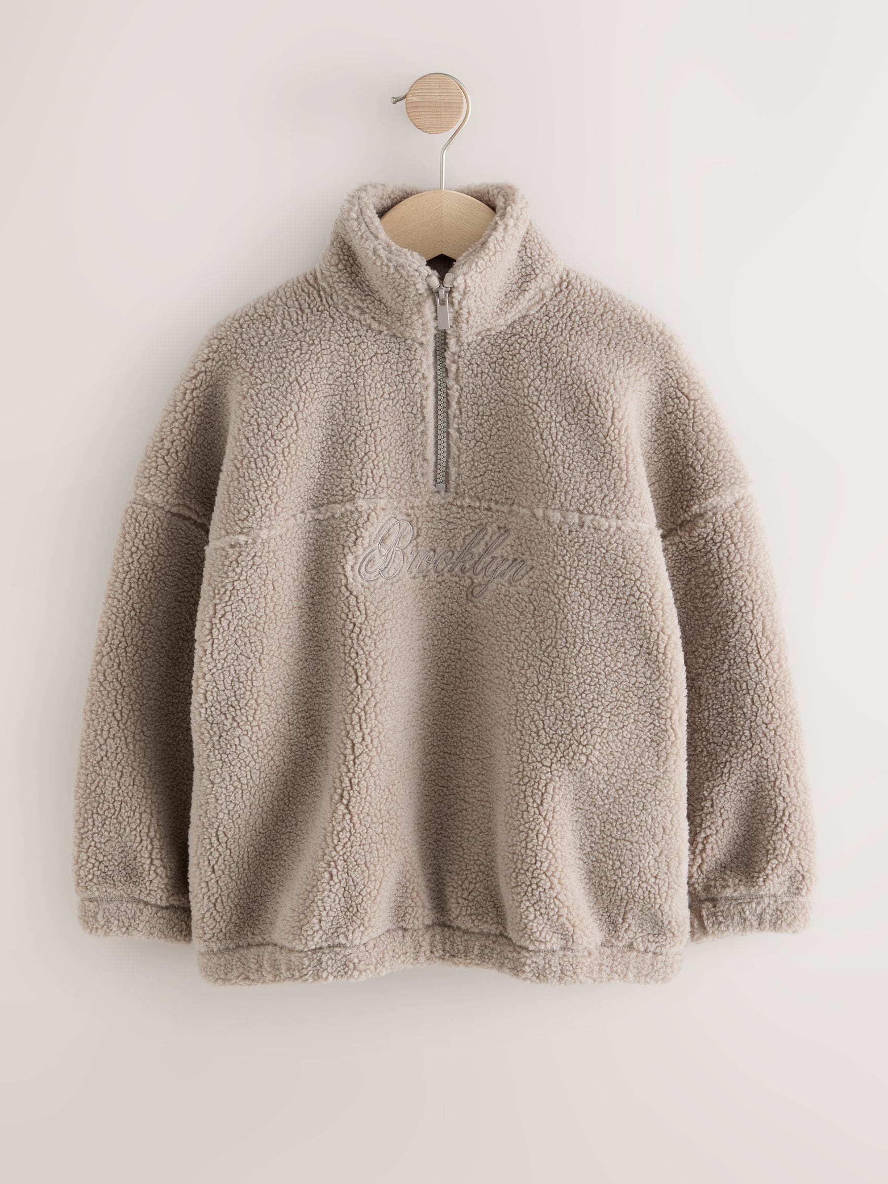 Pastelgeel - Fleece met trechterkraag (3-16jr)