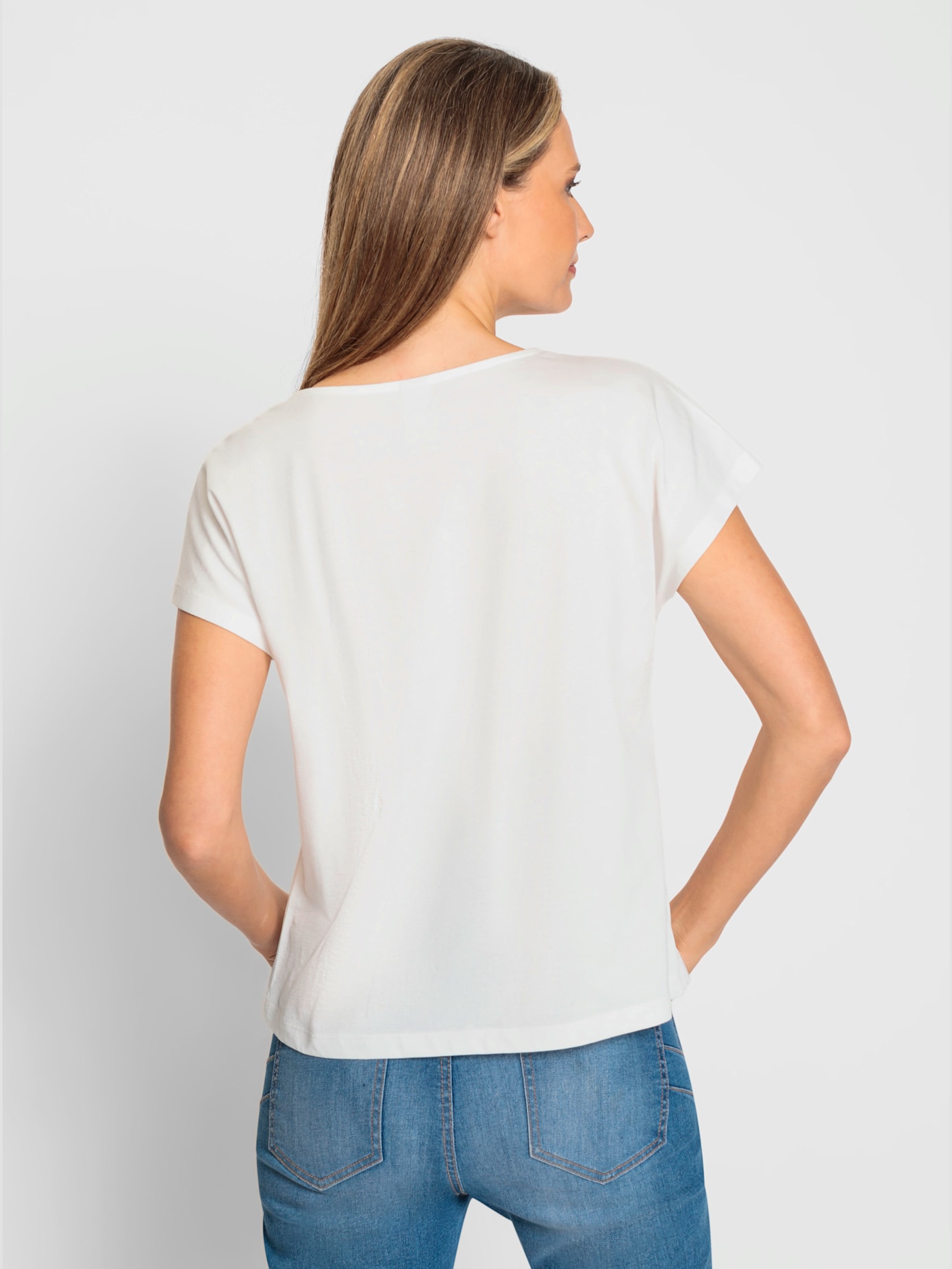 T-shirt pull tendance en mélange de cotons doux