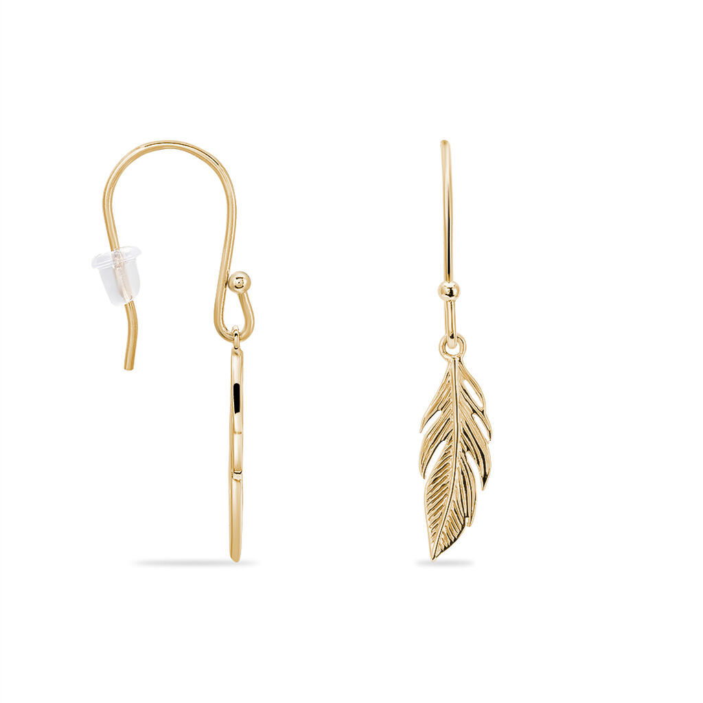 Boucles D'oreilles Pendantes Hanae Plaqué Or Jaune