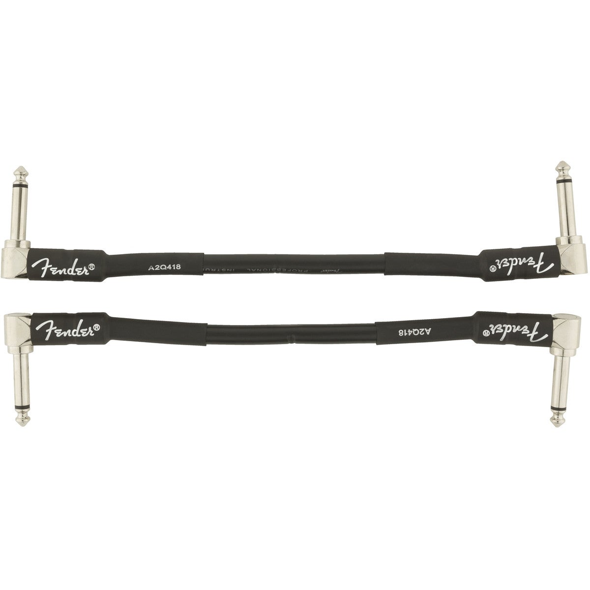 Fender Professional Series Black patchkabel 15 cm (2 stuks)