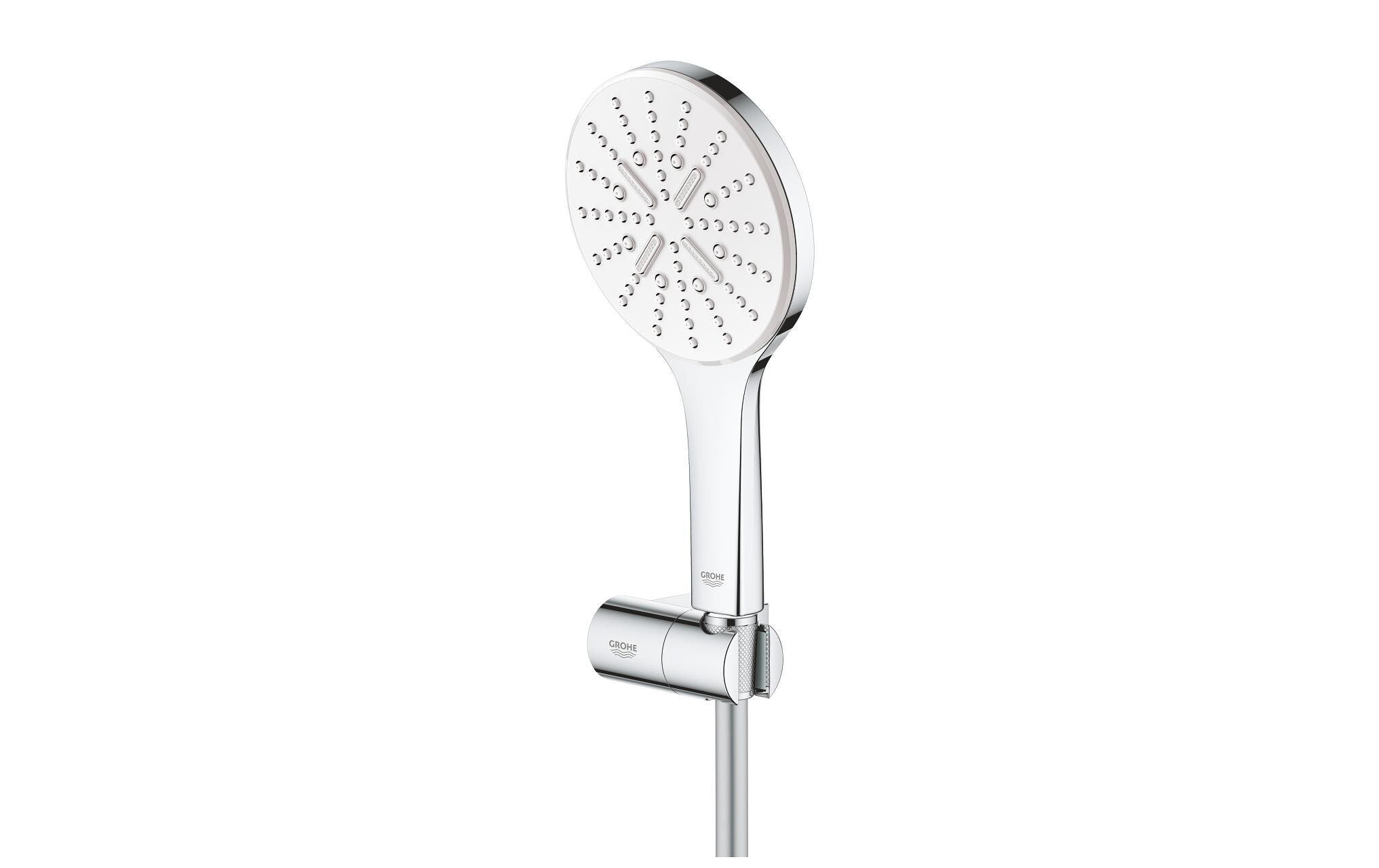 Duschbrausen-Set Rainshower Smartactive 130 Moon WhiteWandhalter-Set
